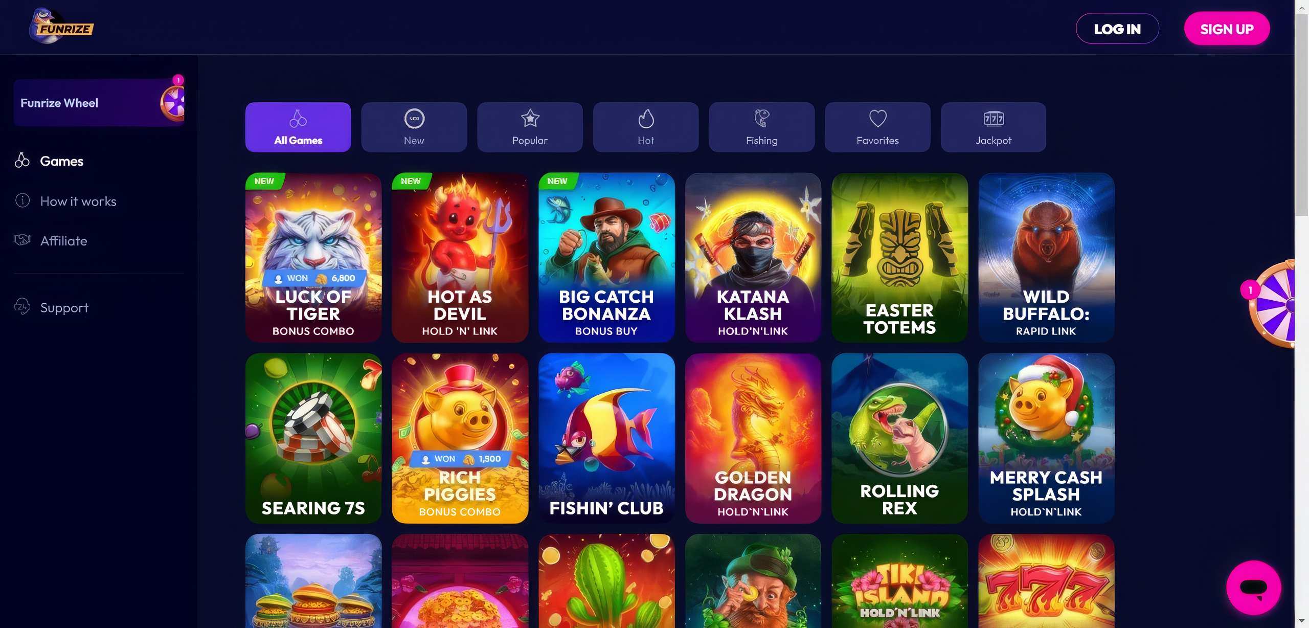 Funrize Casino slots