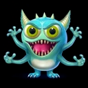 Horned Blue Alien