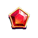 Red Pentagon Crystal