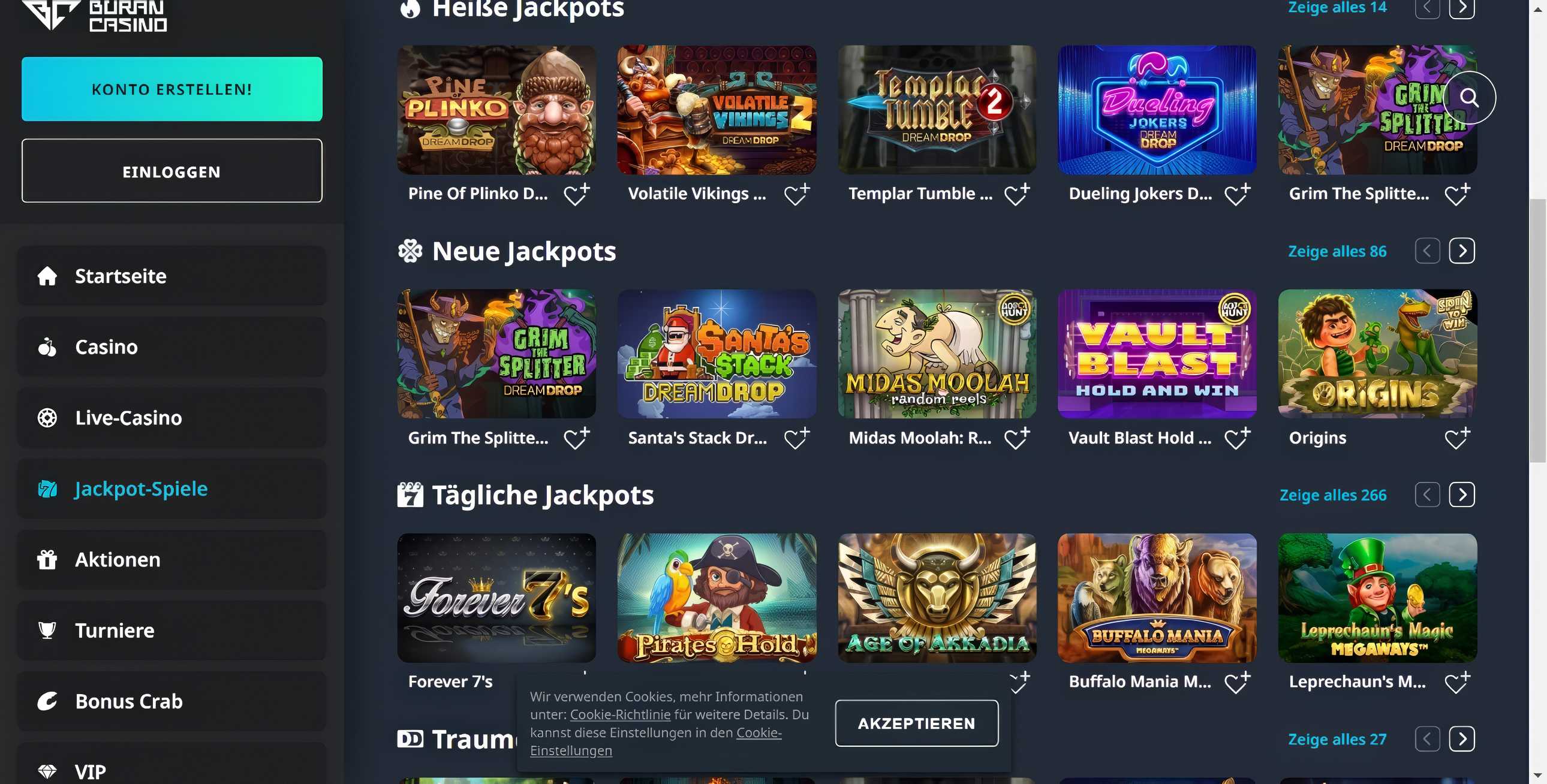 BuranCasino desktop screenshot 2