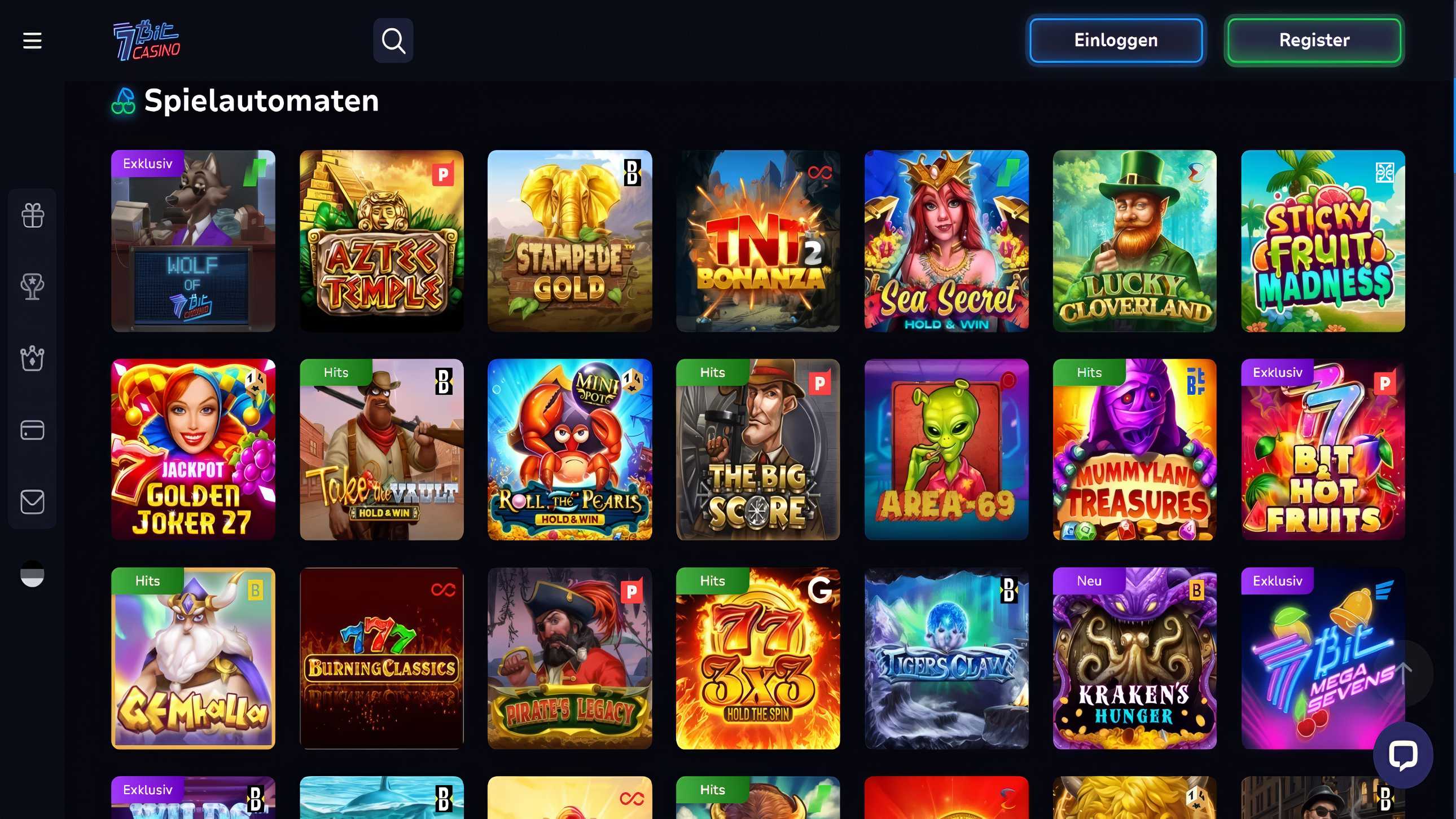 7bit casino slots sektion
