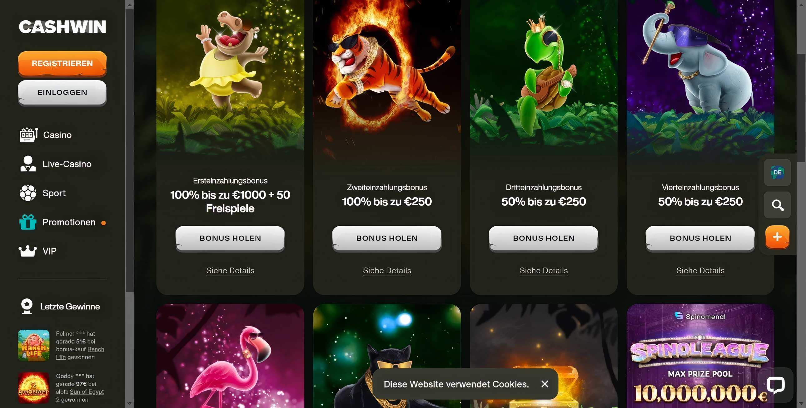 Cashwin desktop screenshot 1