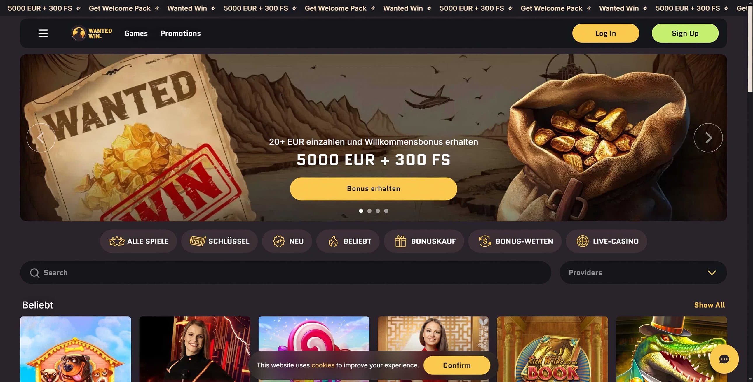 Wanted Win desktop screenshot 1