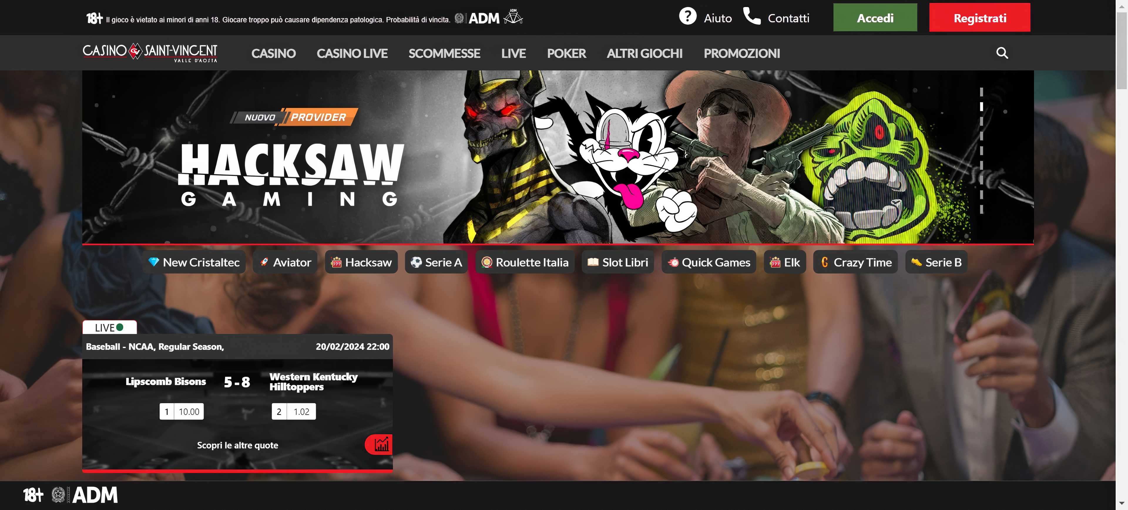 Casino Saint Vincent desktop screenshot 1