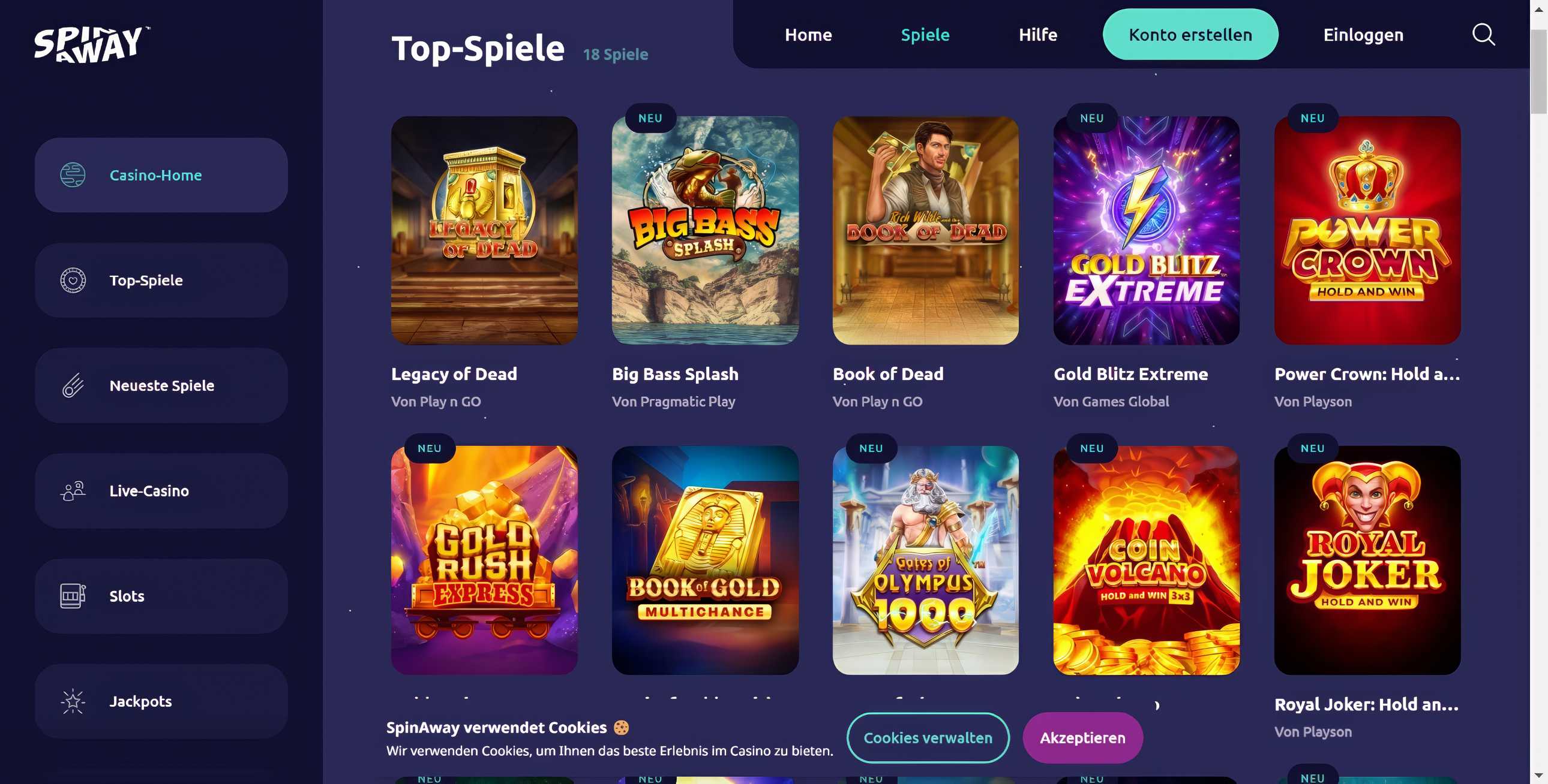 Spinaway desktop screenshot 2