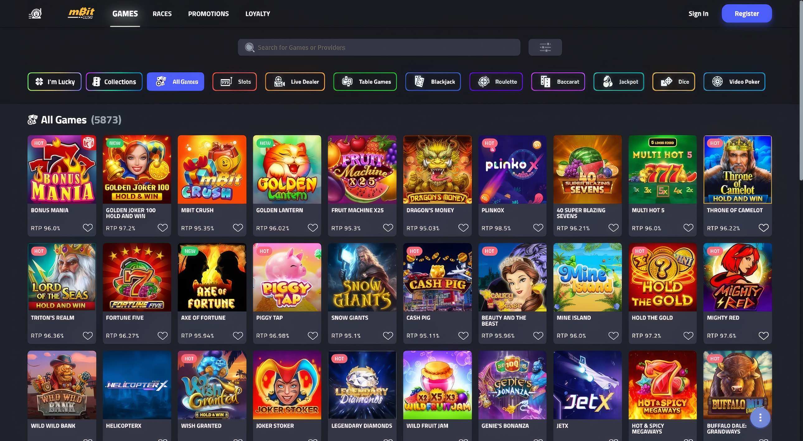 mBit Casino Slots