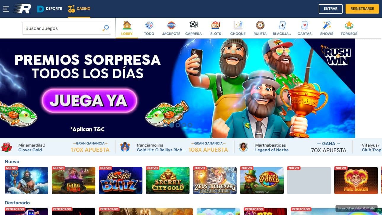 Casino Rushbet para Colombia
