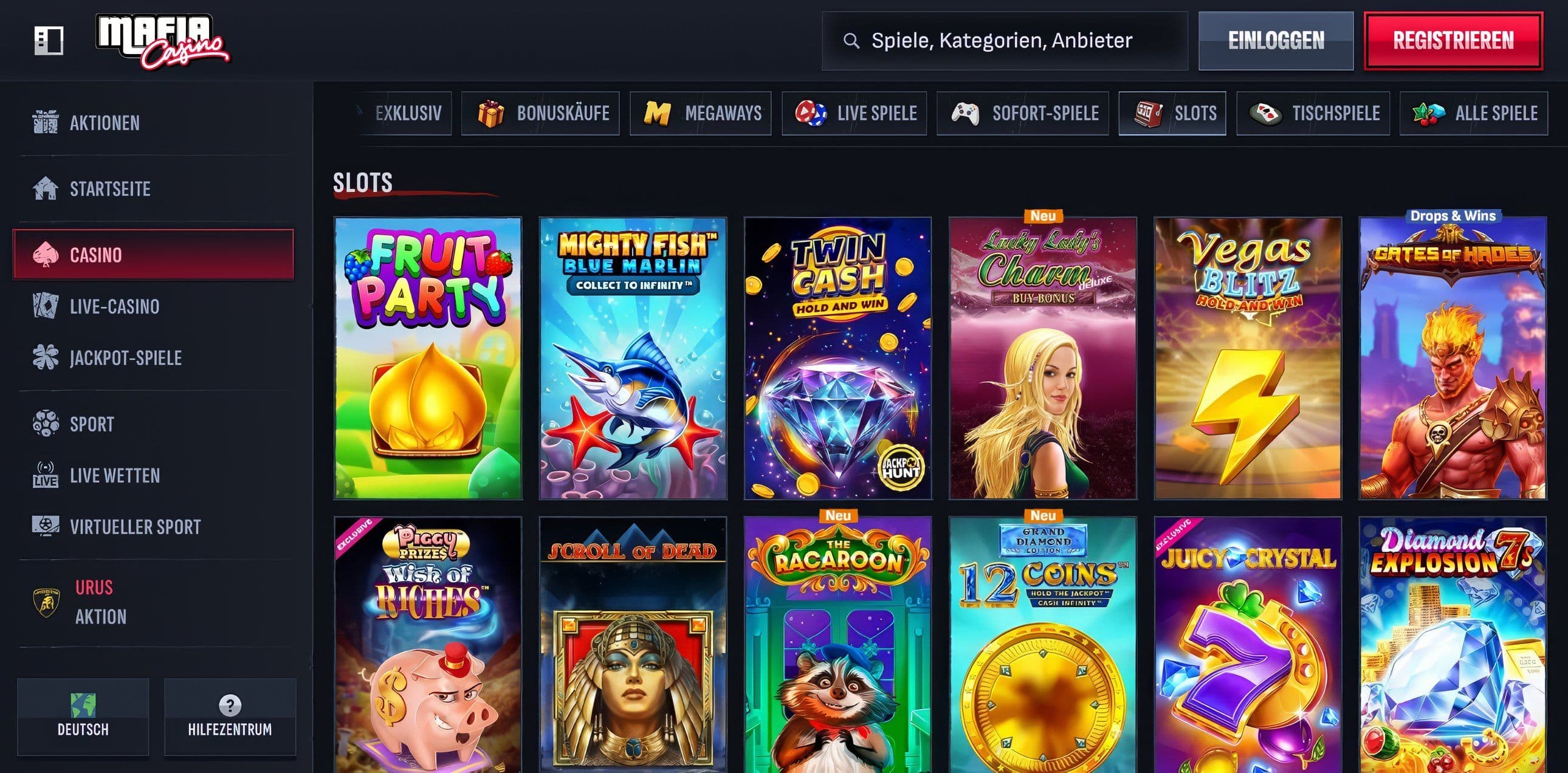 Mafia Casino slots desktop