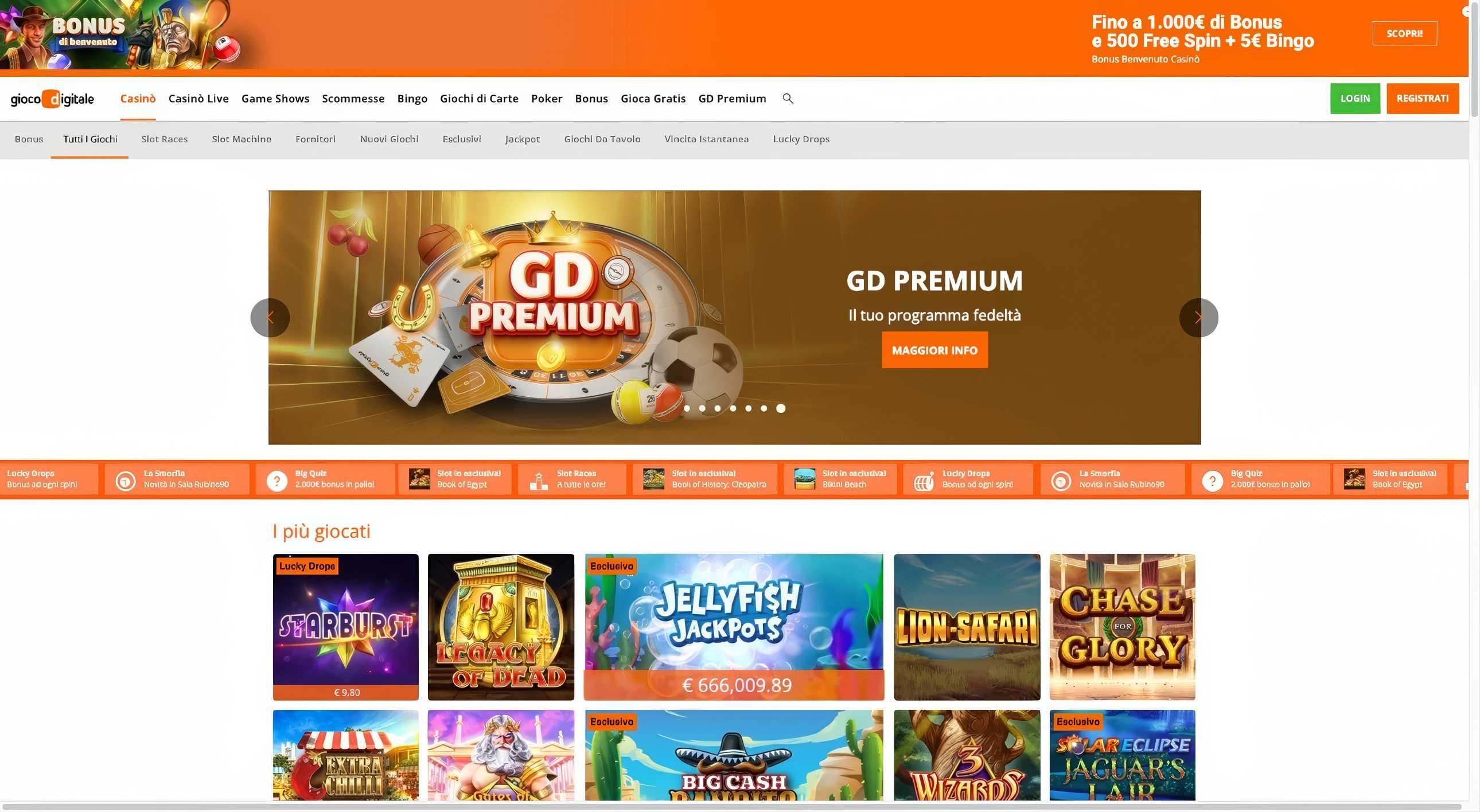Giocodigitale desktop screenshot 1