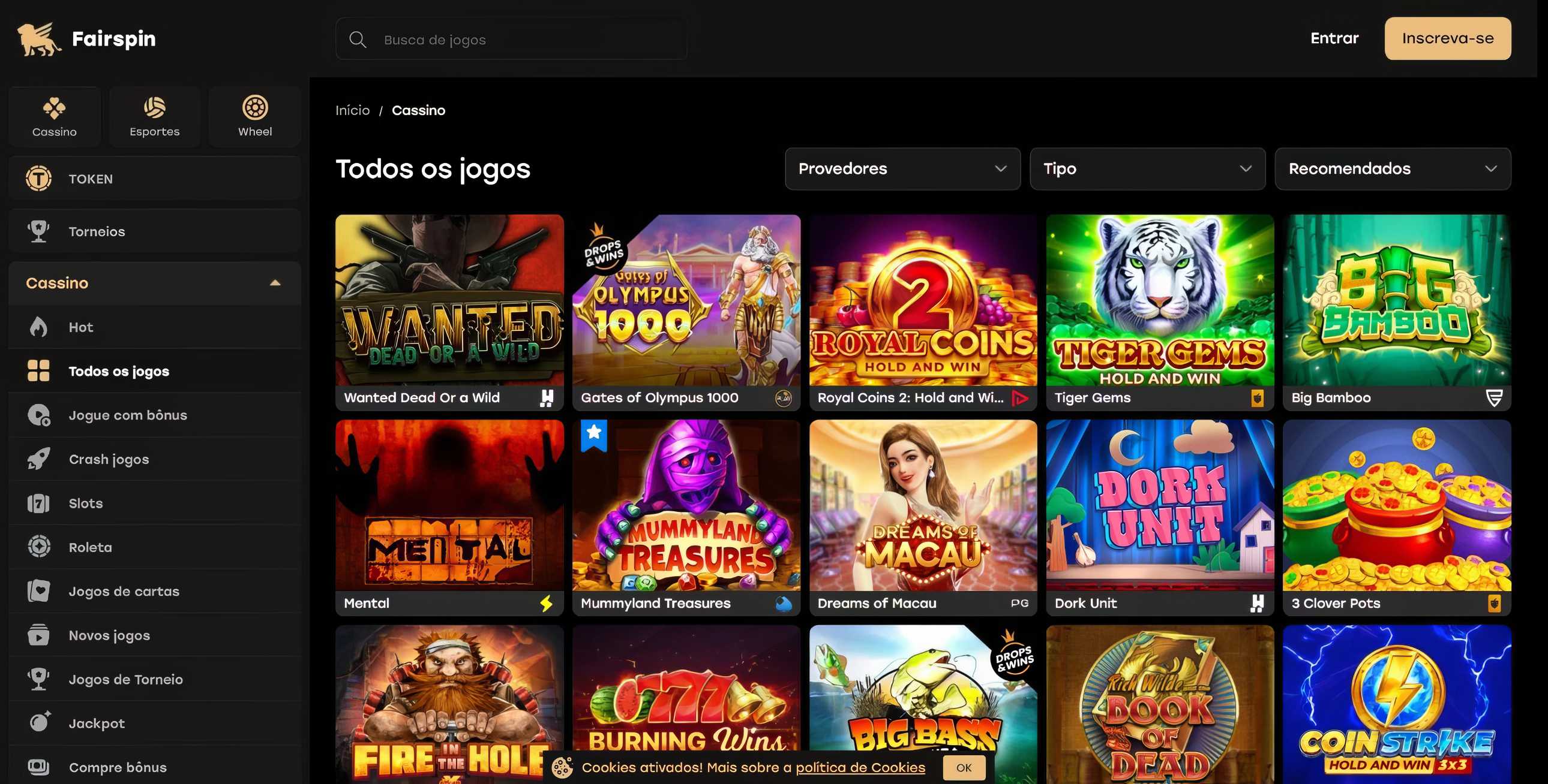 Cassino Fairspin desktop