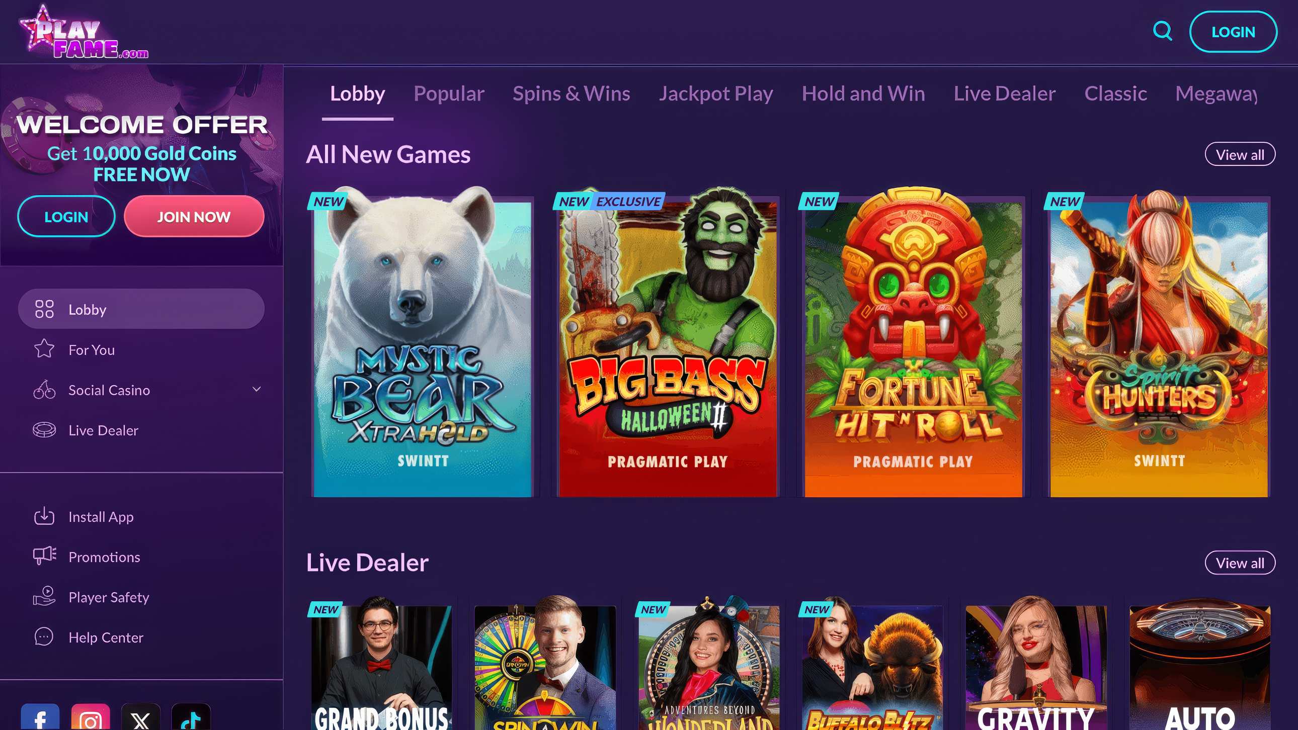 PlayFame Casino Slots