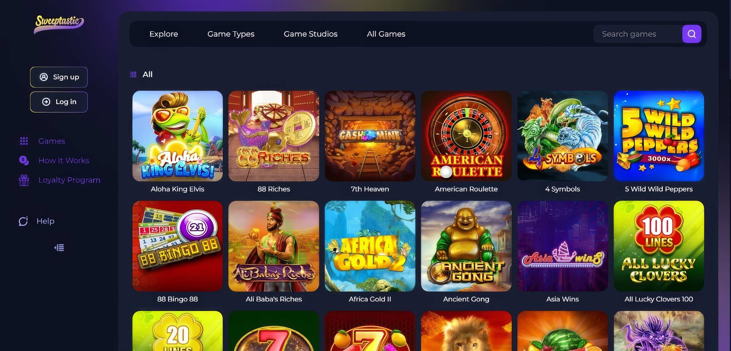 Sweeptastic Casino Slots