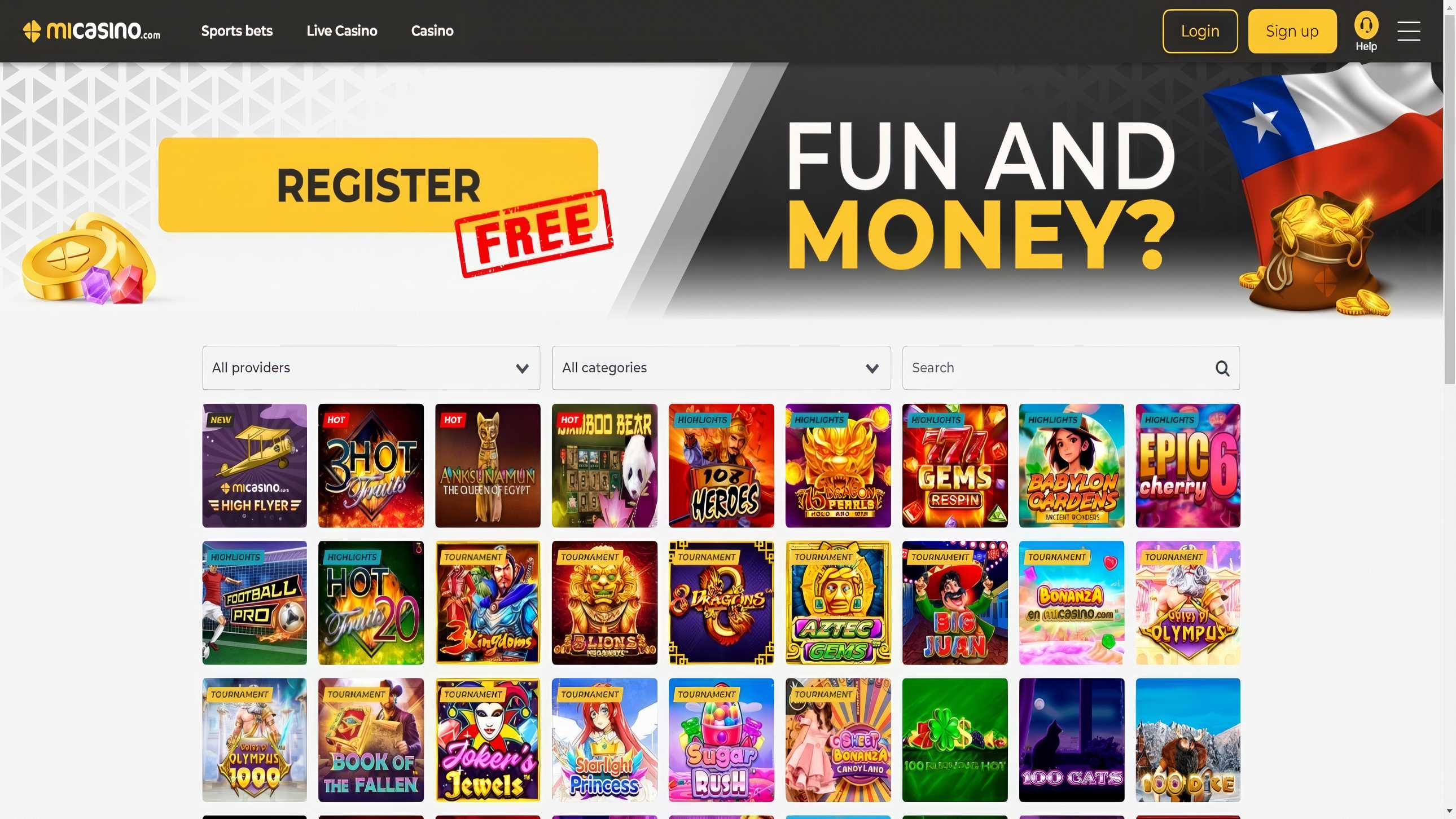 Tragamonedas de MiCasino.com