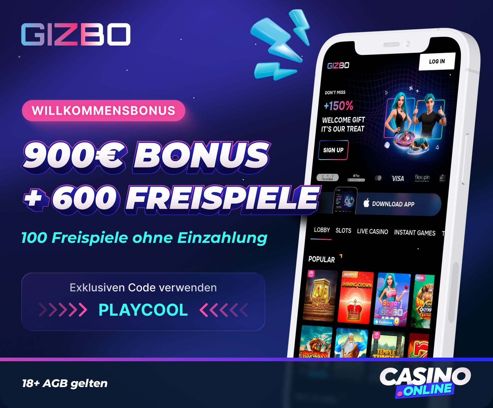 Gizbo Casino Willkommensbonus
