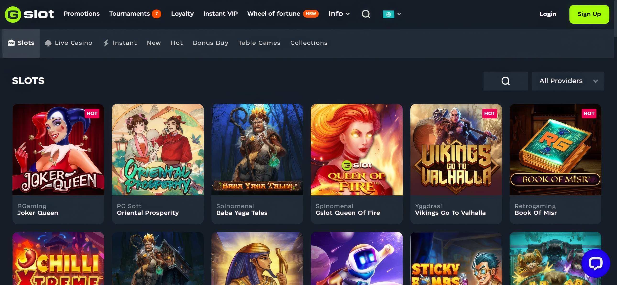 GSlot Slots Desktop