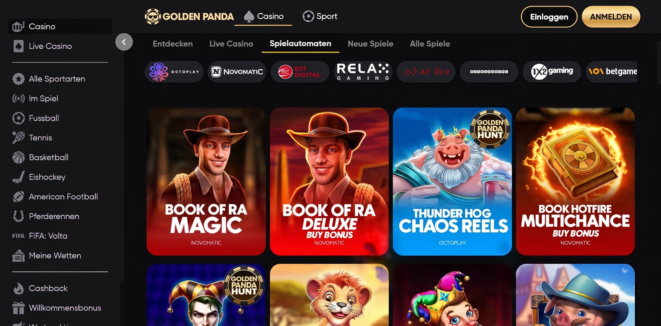 Golden Panda Slots Desktop