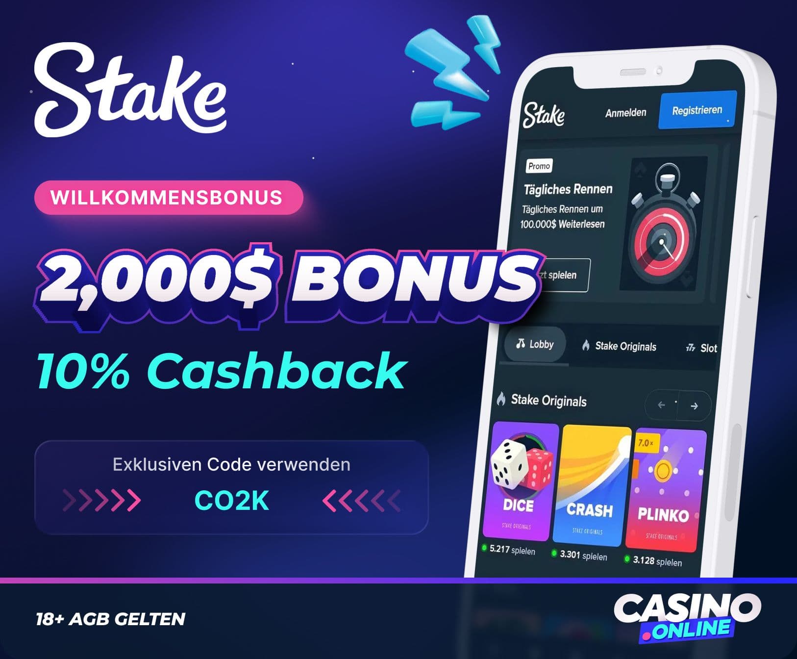 Stake Casino Willkommensbonus
