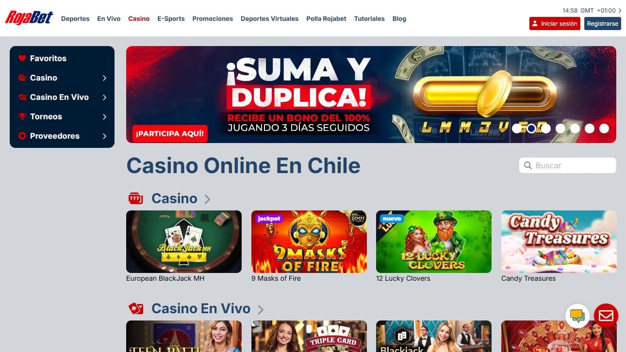 Rojabet casino en Chile