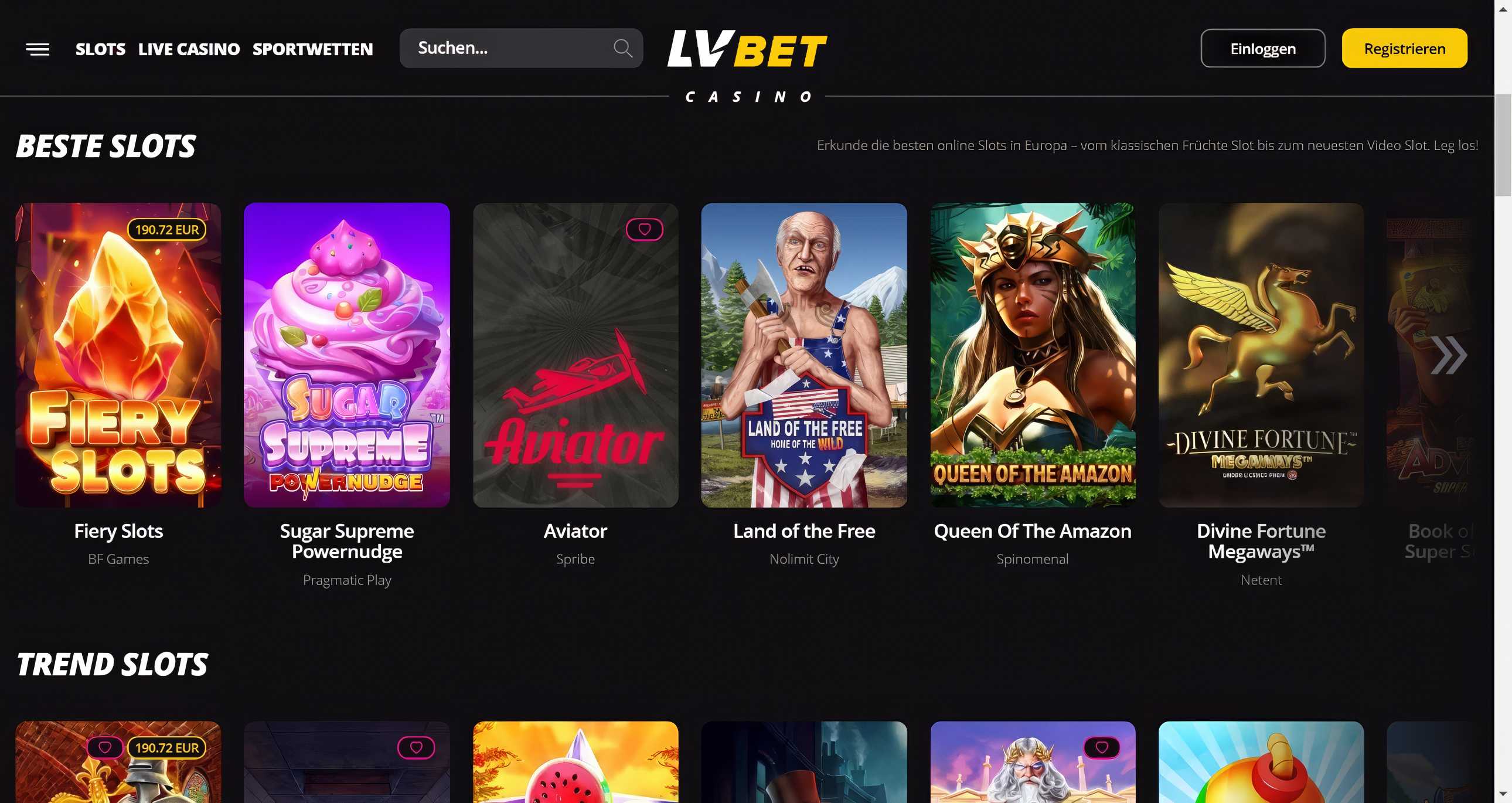 LVBet Casino Slots