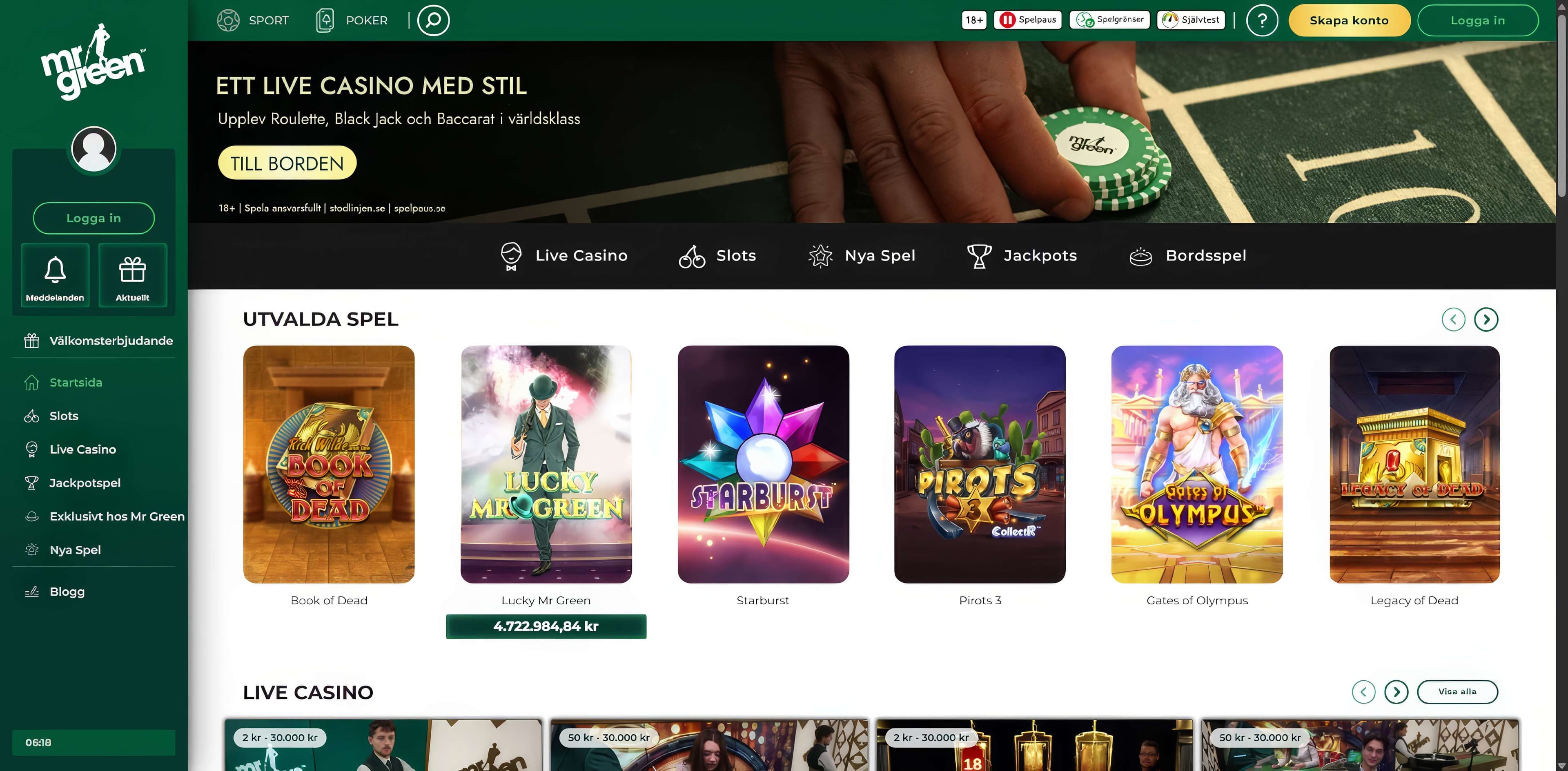 mr green casino