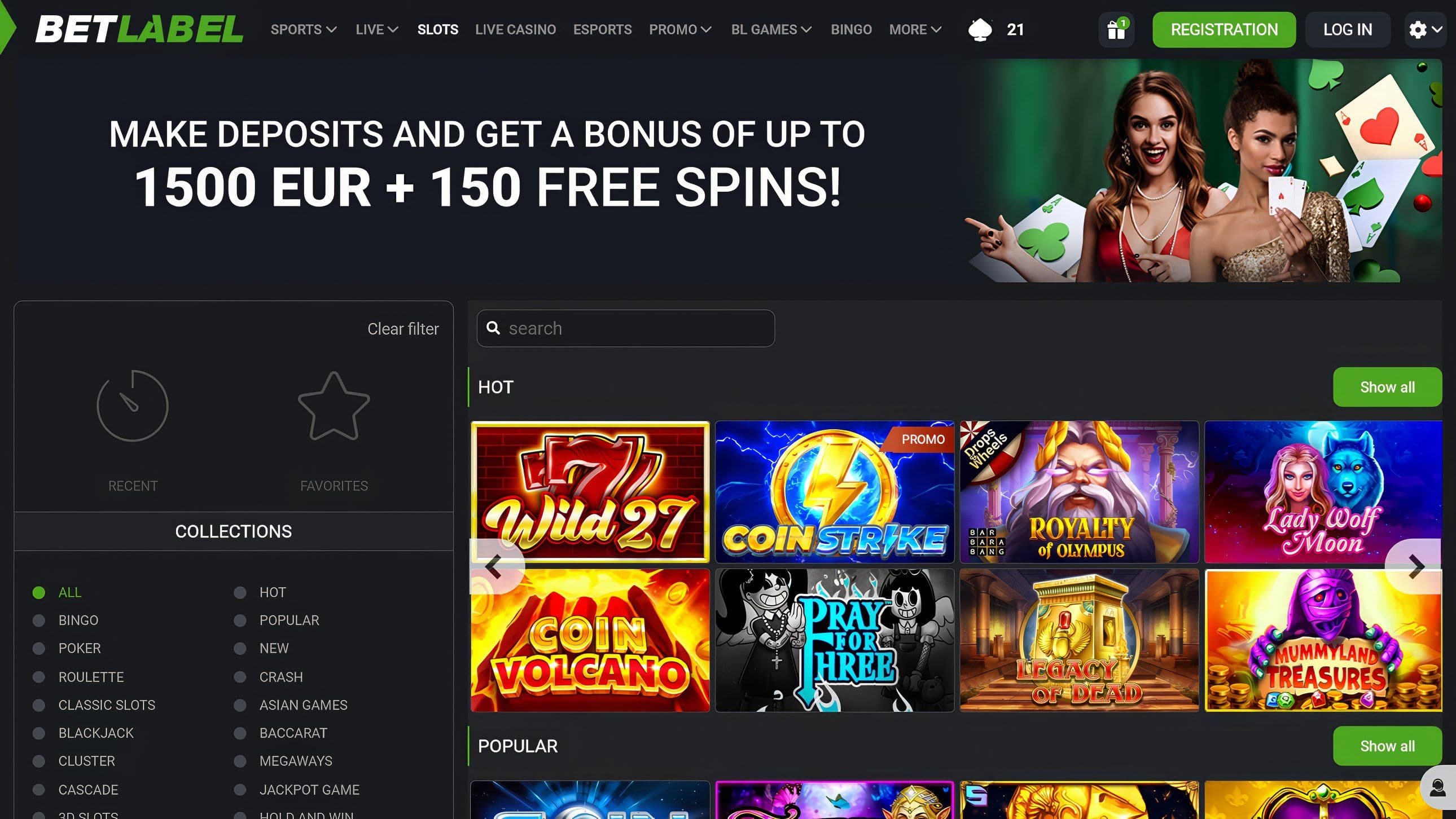 BetLabel Casino Slot Games