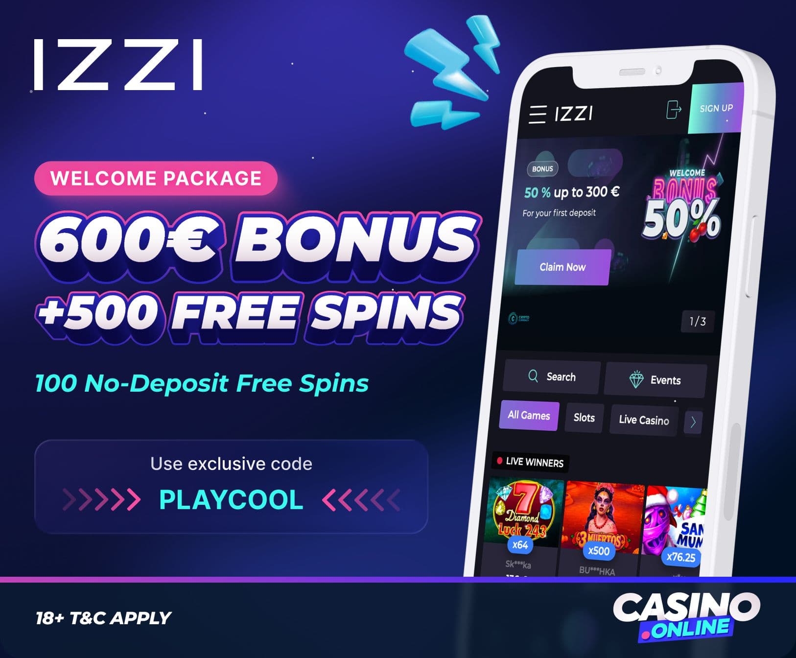 izzi casino welcome offer