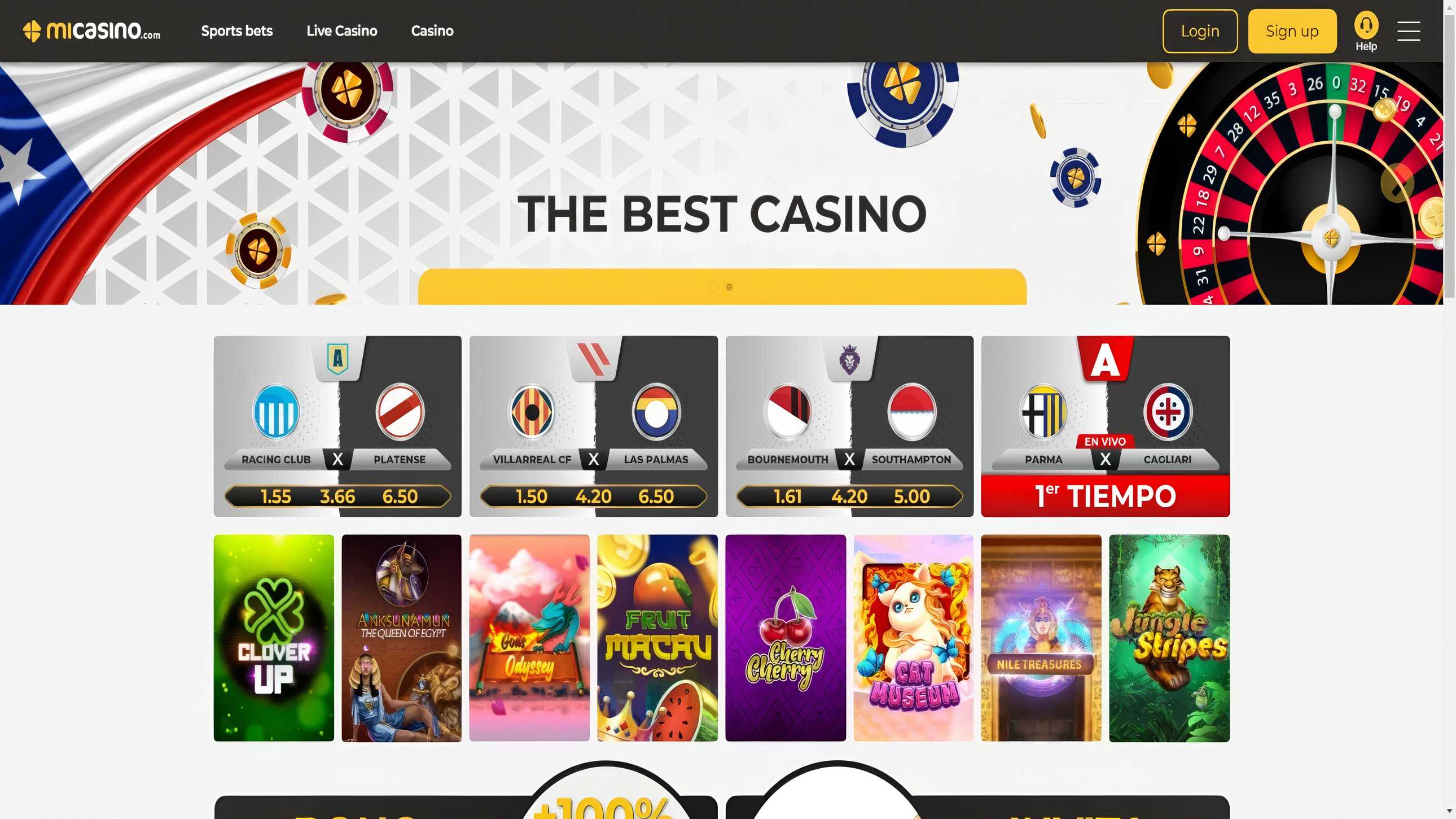 Lobby de juegos de MiCasino.com
