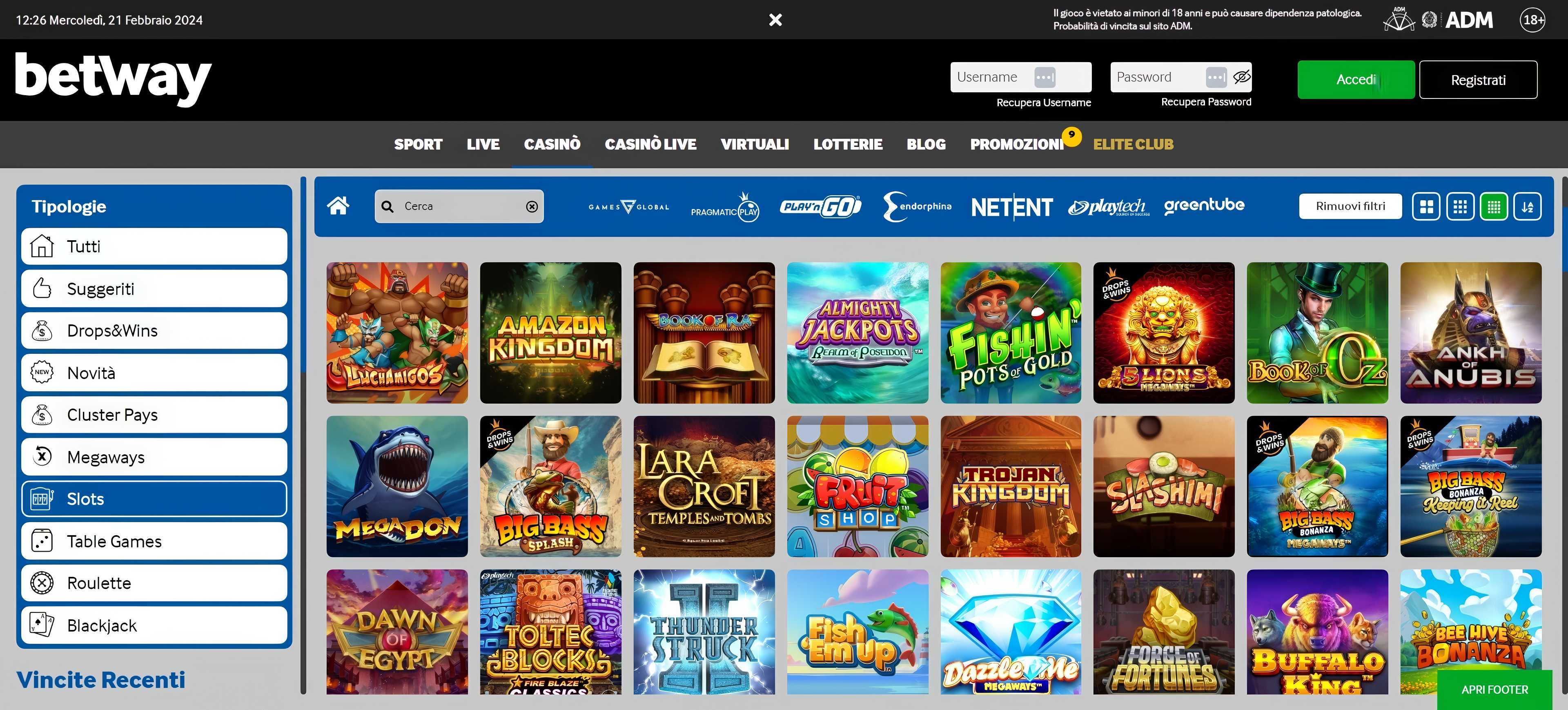 Betway desktop screenshot 2