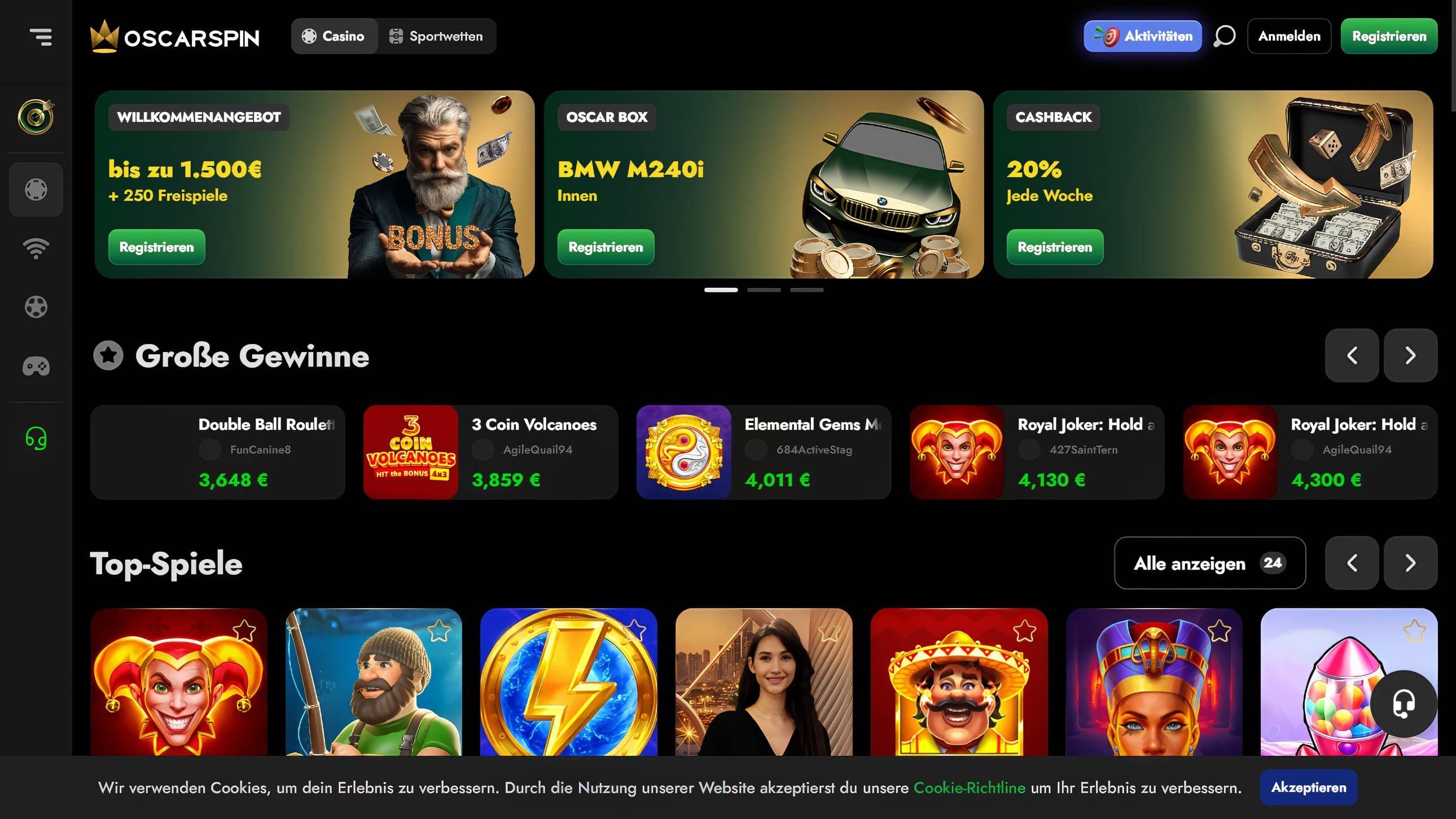 Oscarspin desktop screenshot 1