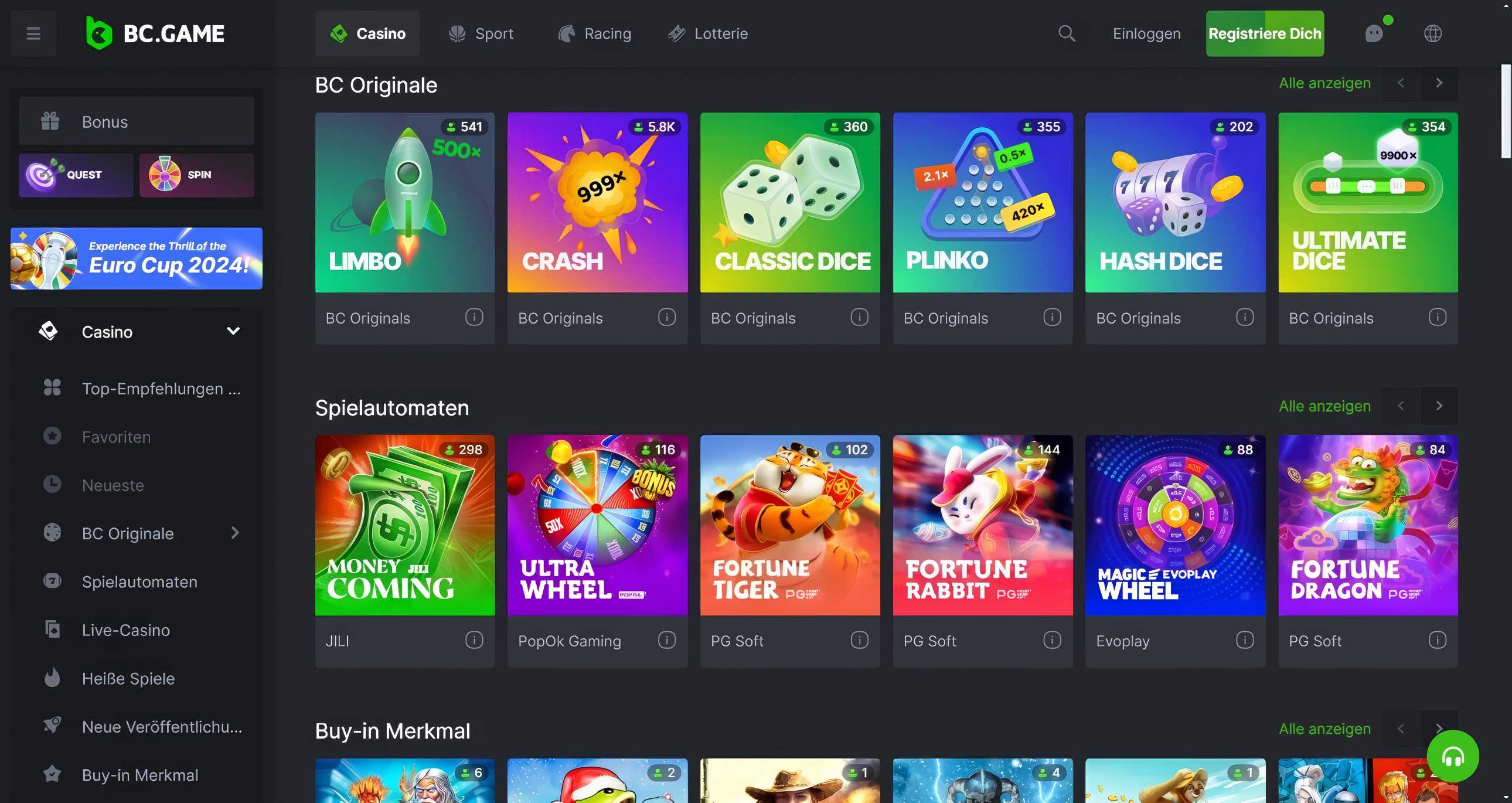 bc.game slots übersicht