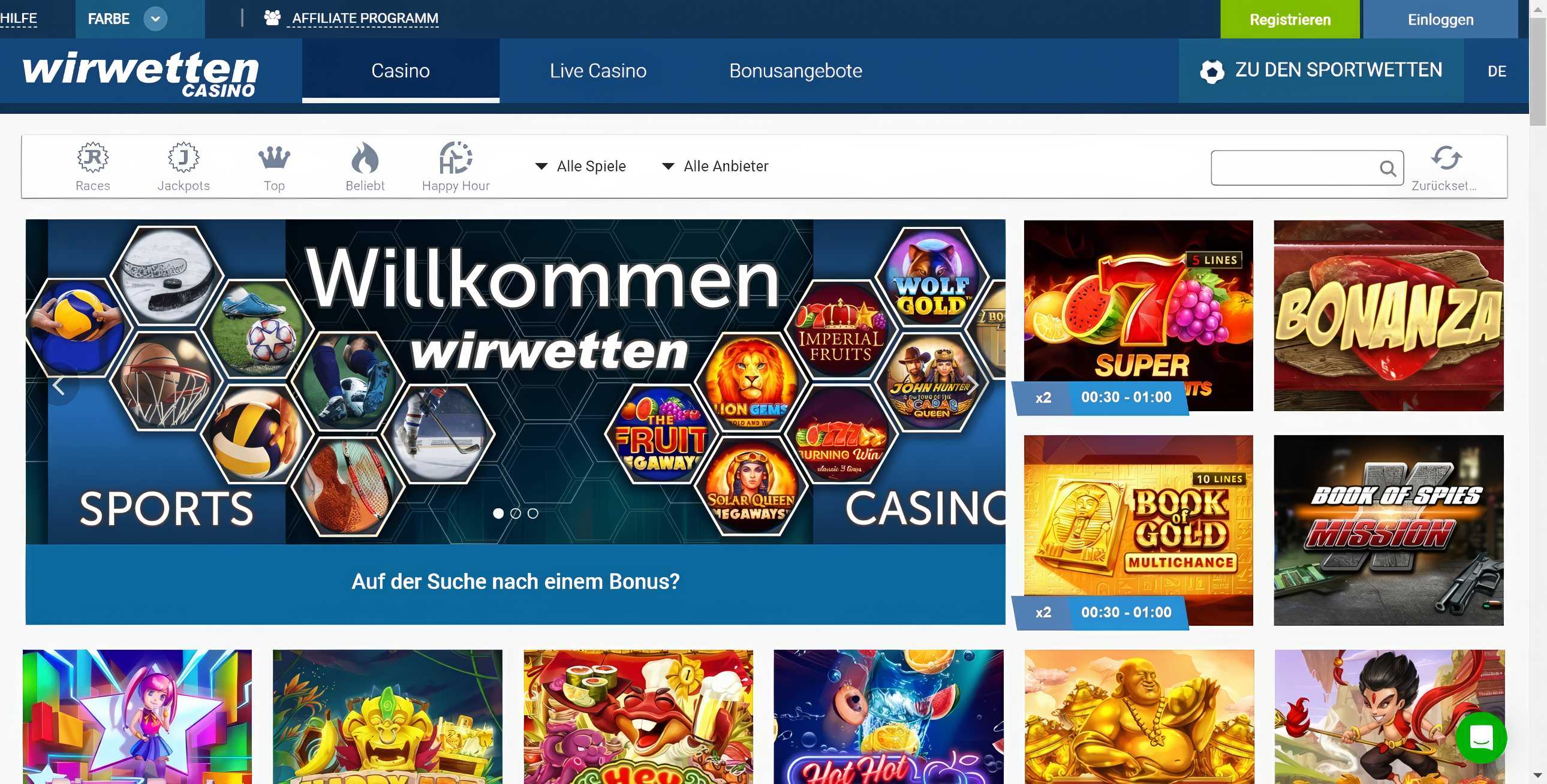 WirWetten desktop screenshot 1