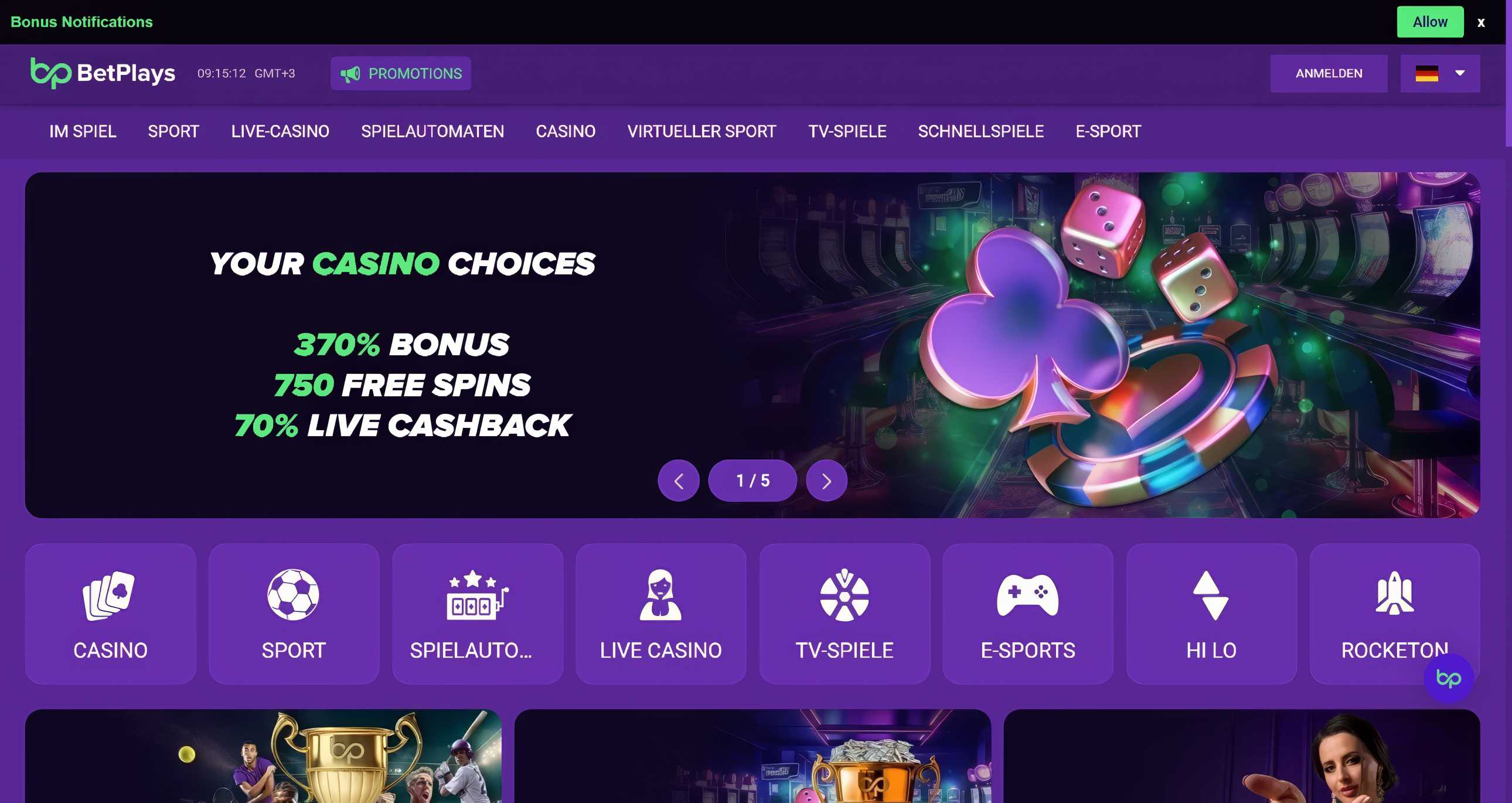 Betplays Casino Homepage Erfahrung