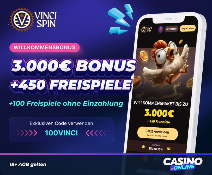 Vincispin Casino Willkommensbonus