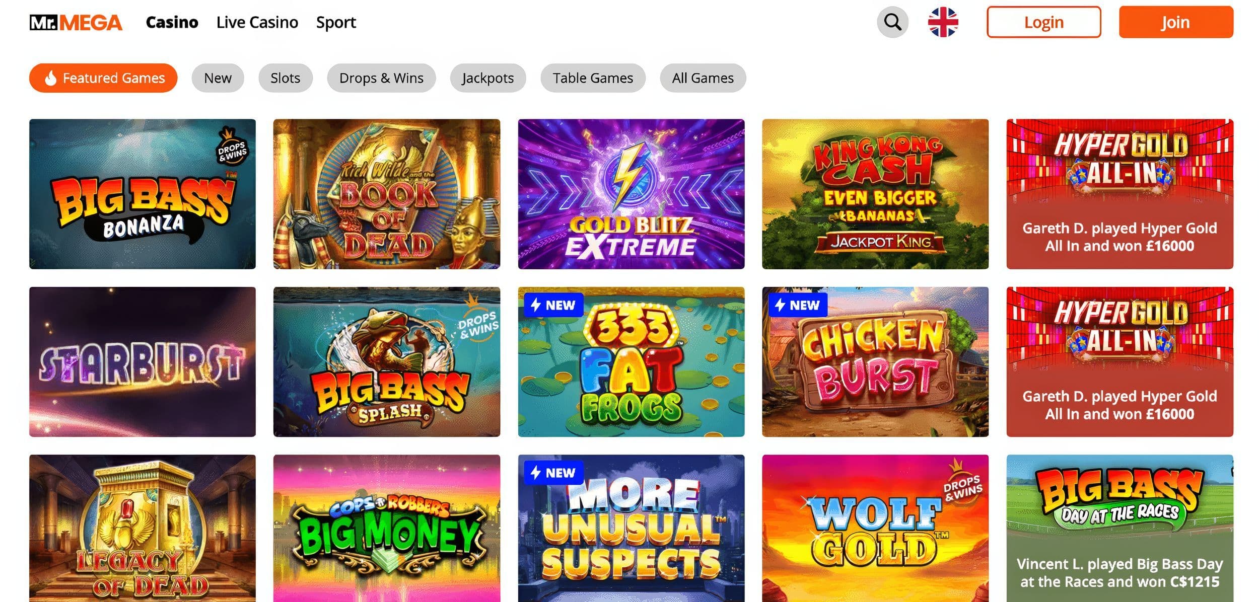 MrMega Casino Slots