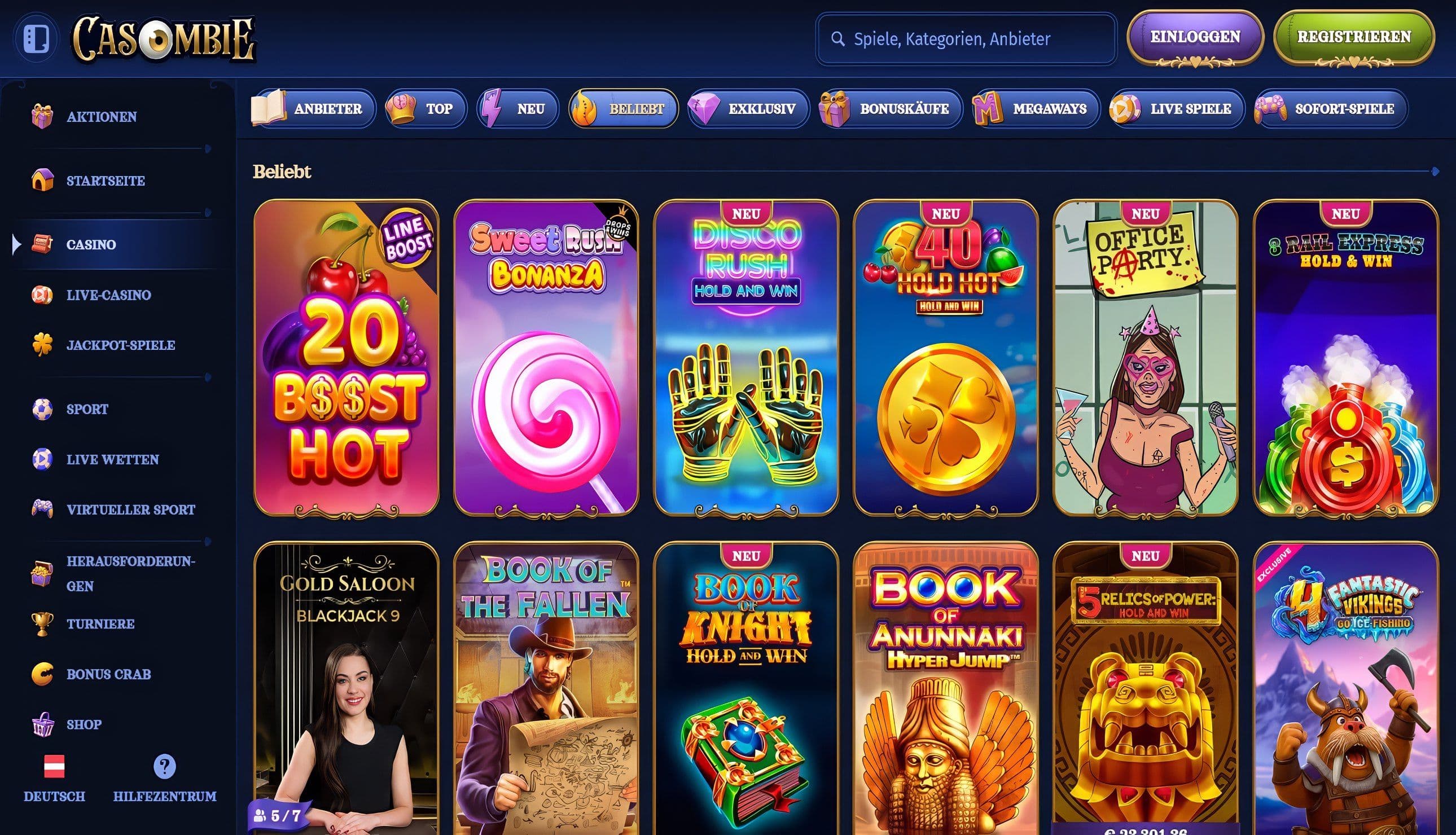 Casombie Slots Desktop