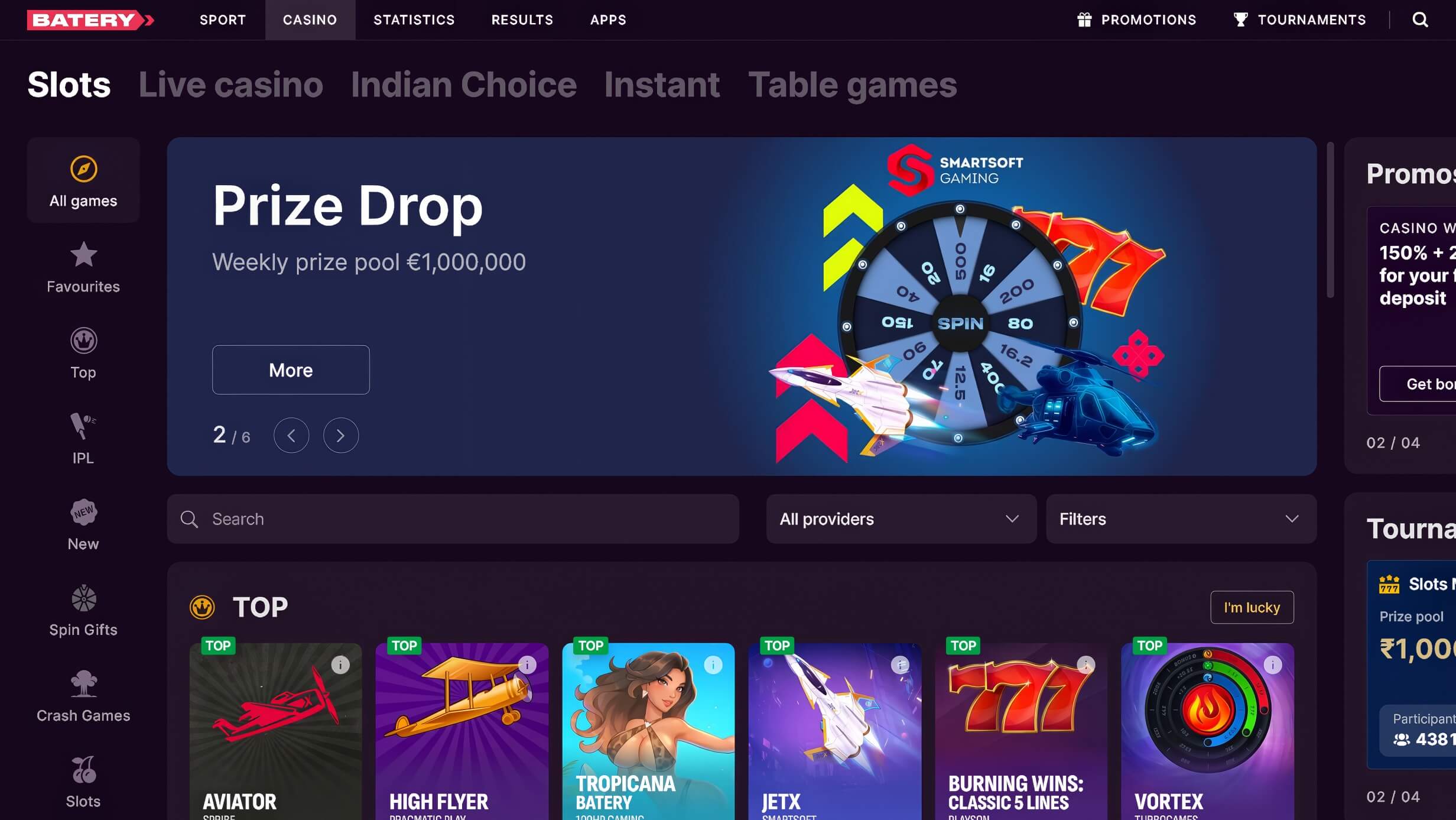 Batery Casino India