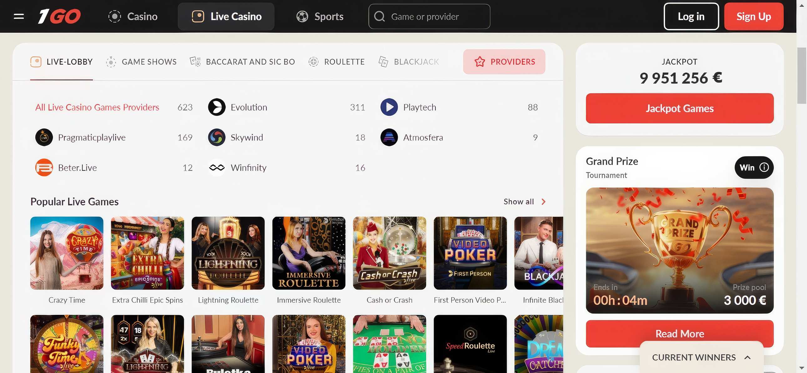 1Go Casino Games