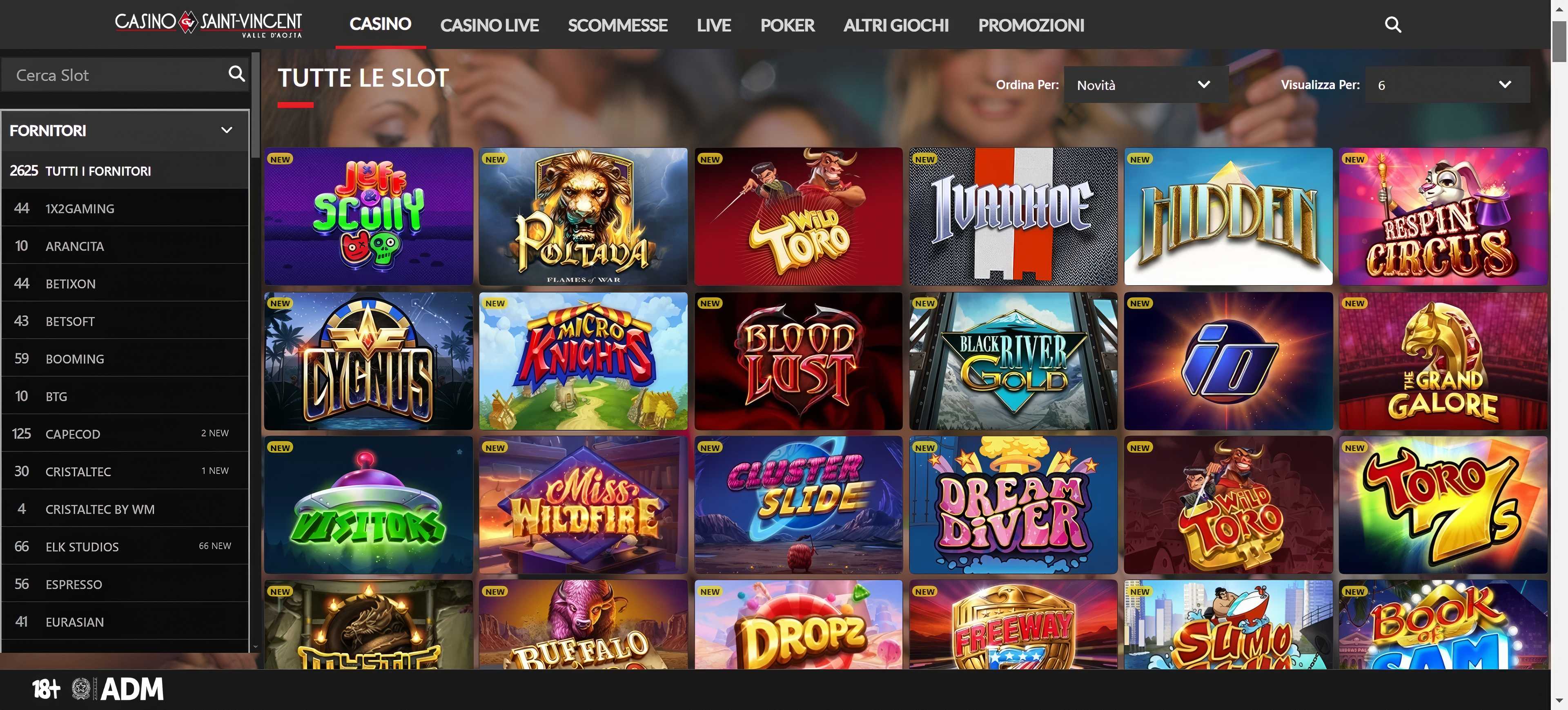 Casino Saint Vincent desktop screenshot 2