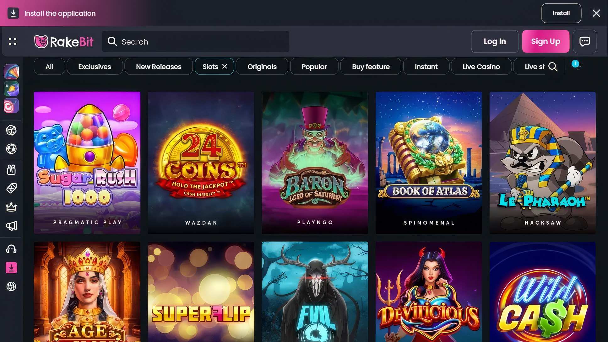 RakeBit Casino Slots