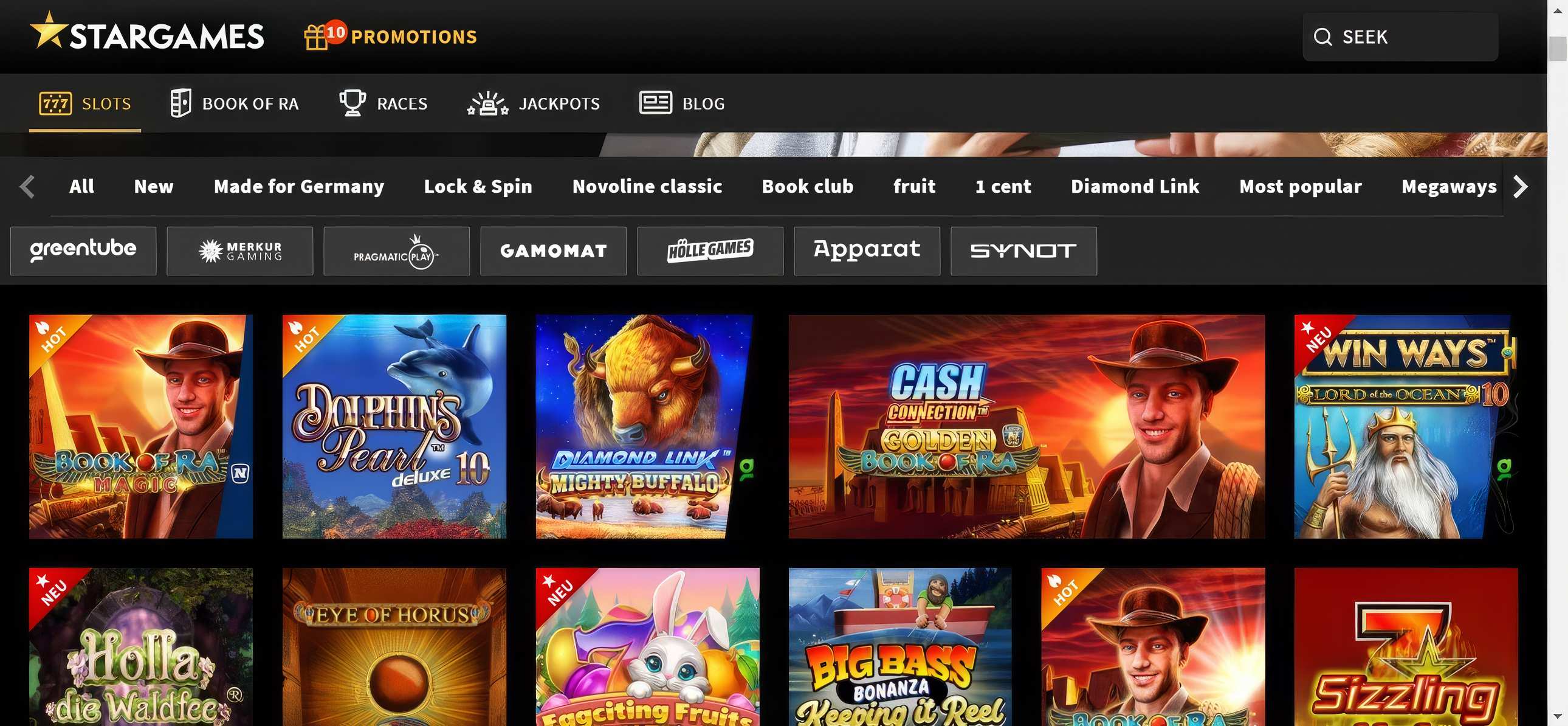StarGames Casino Games