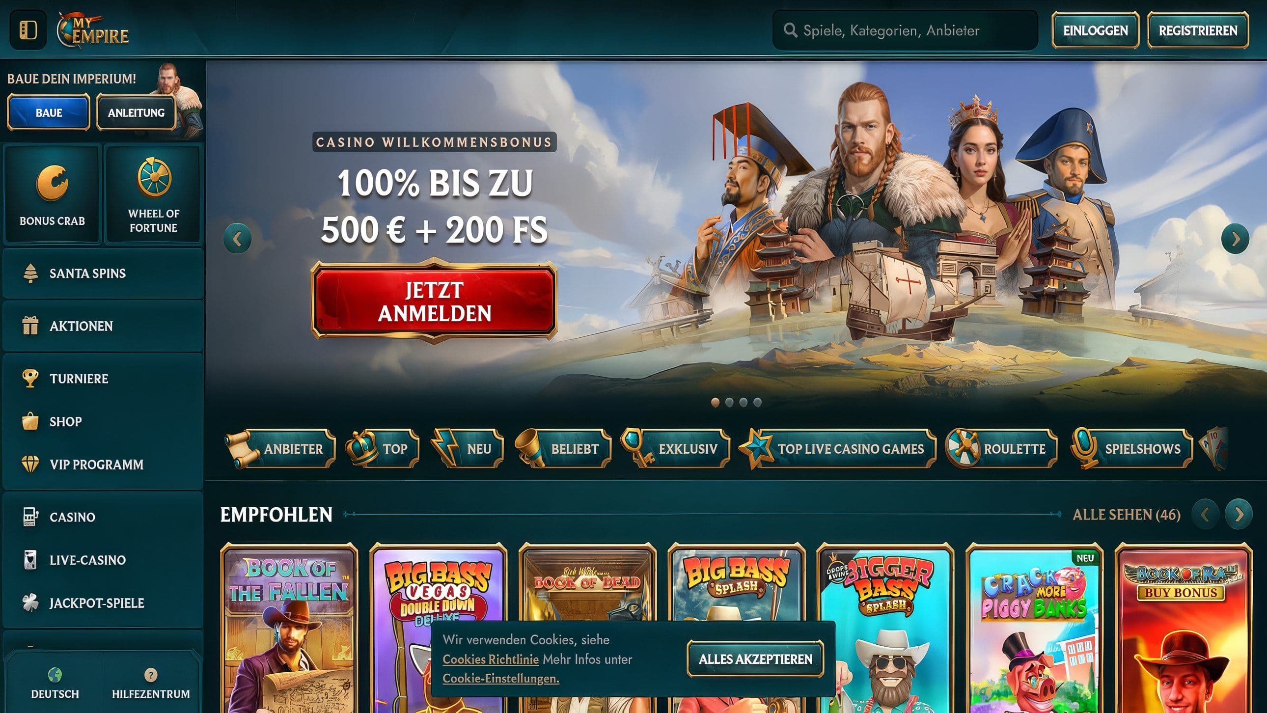 MyEmpire Casino desktop screenshot 1
