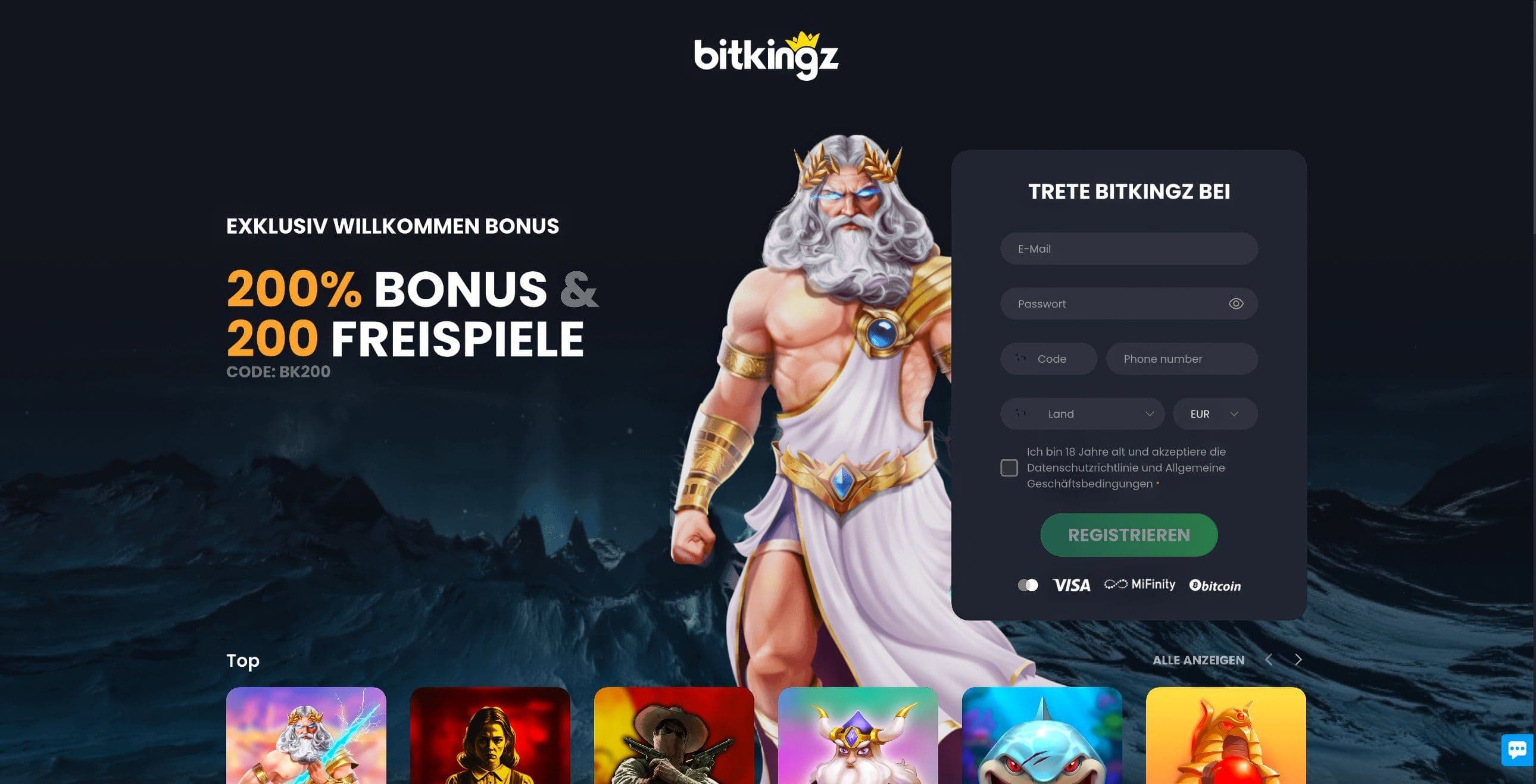 Bitkingz Home Desktop
