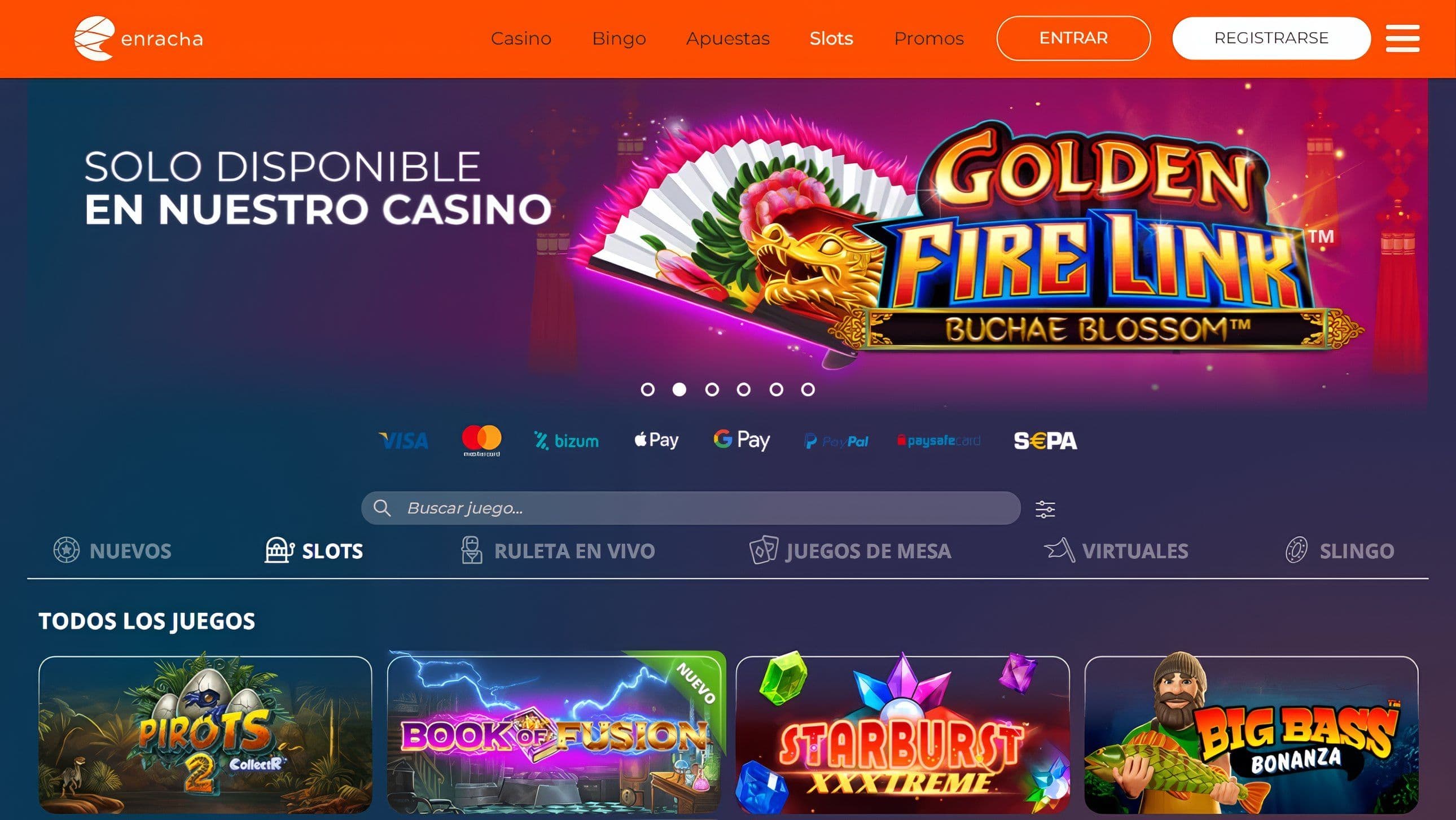 Tragapperas en EnRacha Casino
