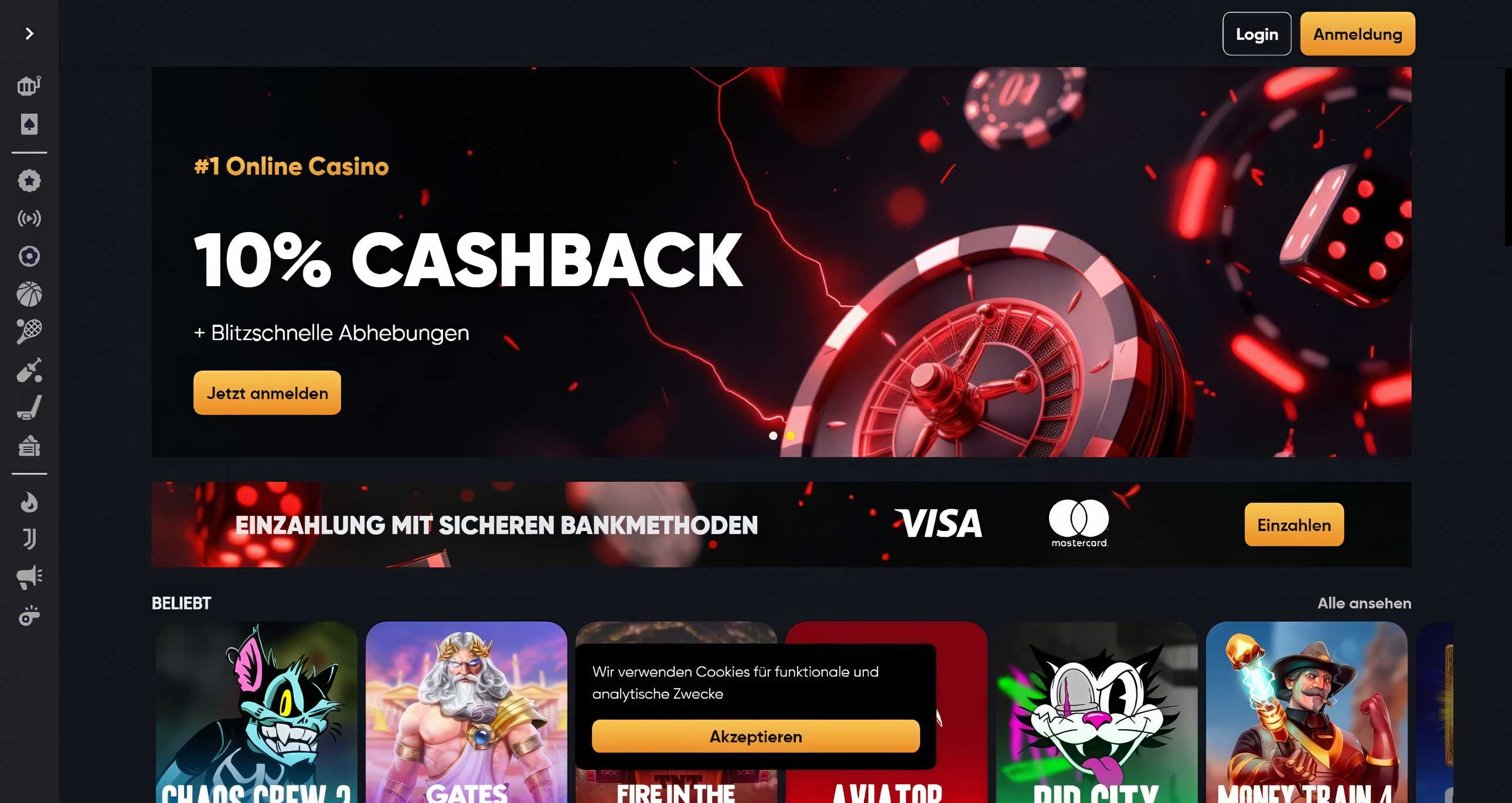 Instant Casino desktop screenshot 1