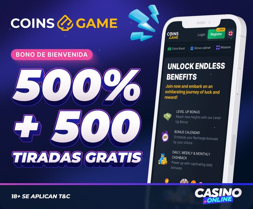 Bono de bienvenida de Coins.game