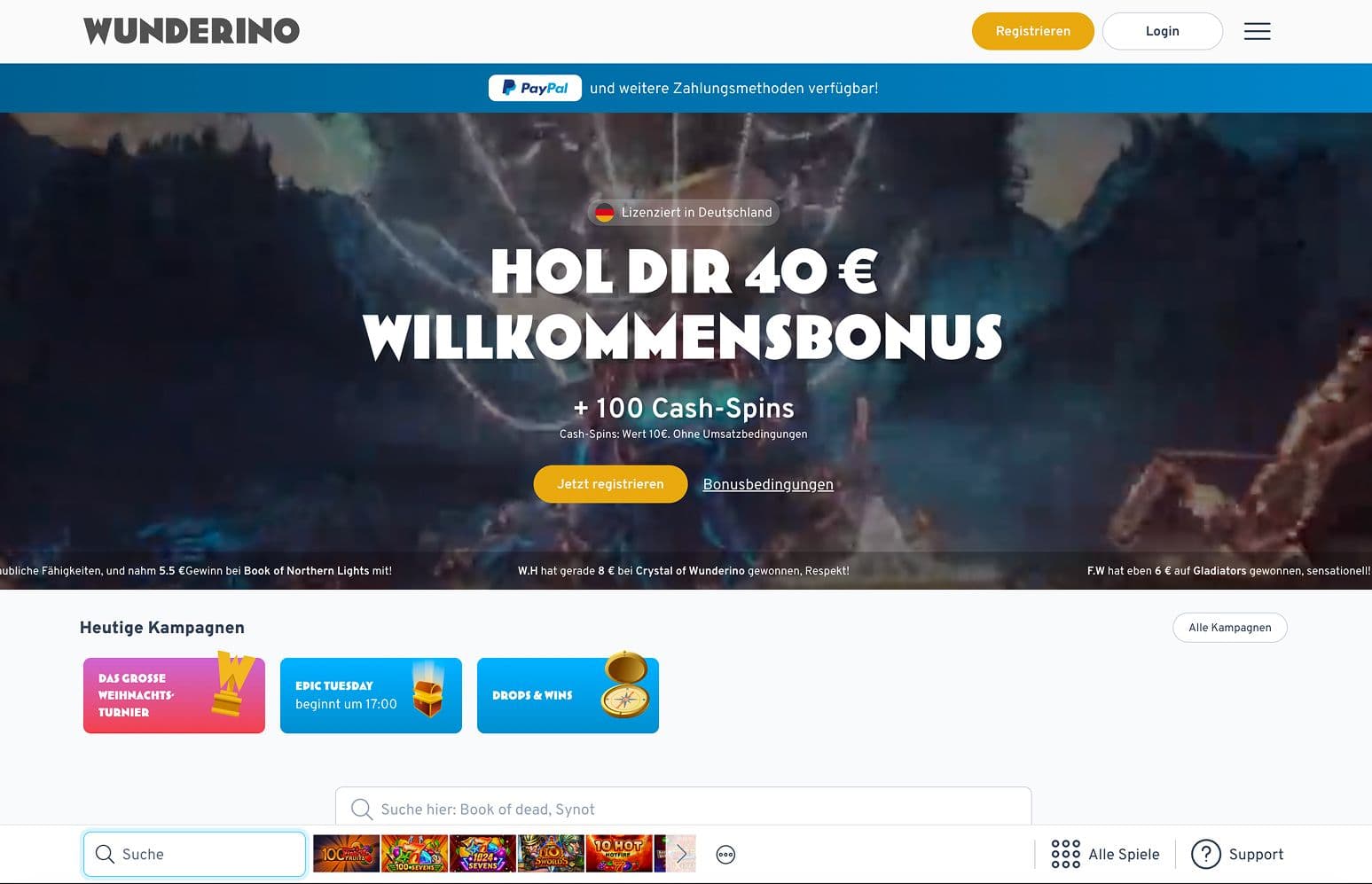 Wunderino Home Desktop