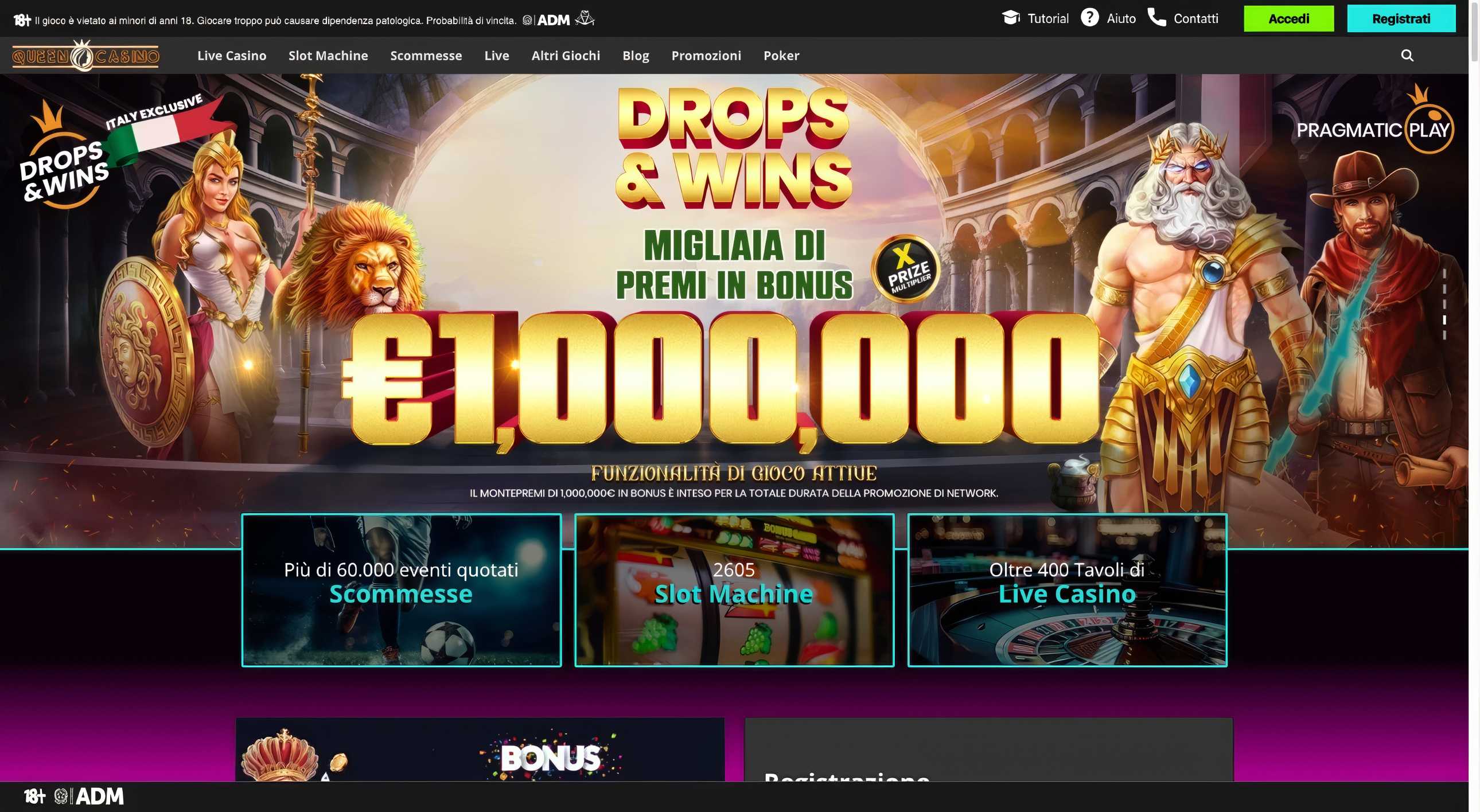 Queen Casino desktop screenshot 1