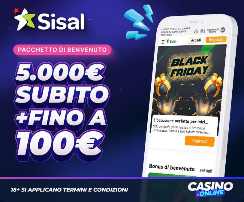 Sisal Casino Bonus Benvenuto