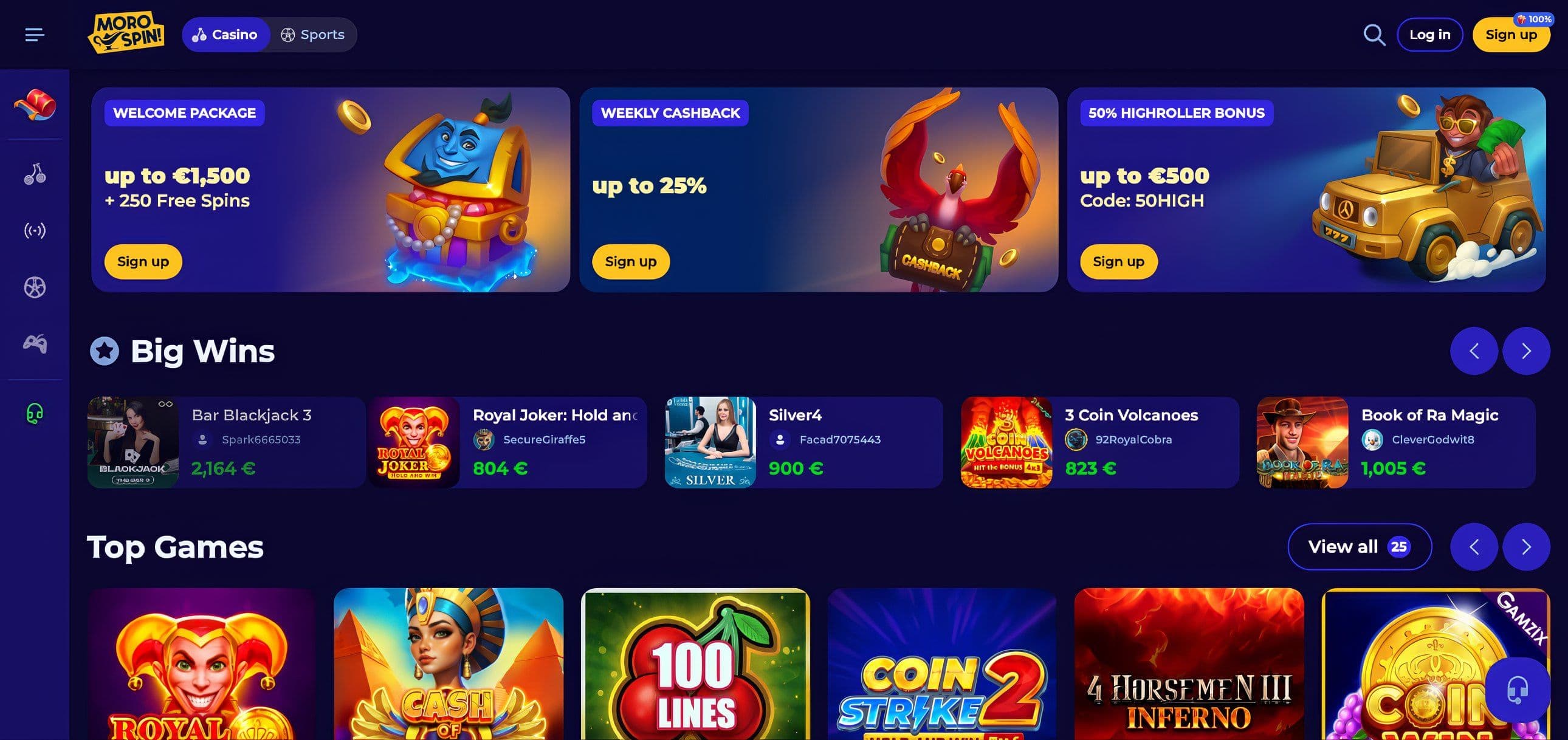 Morospin Casino Home