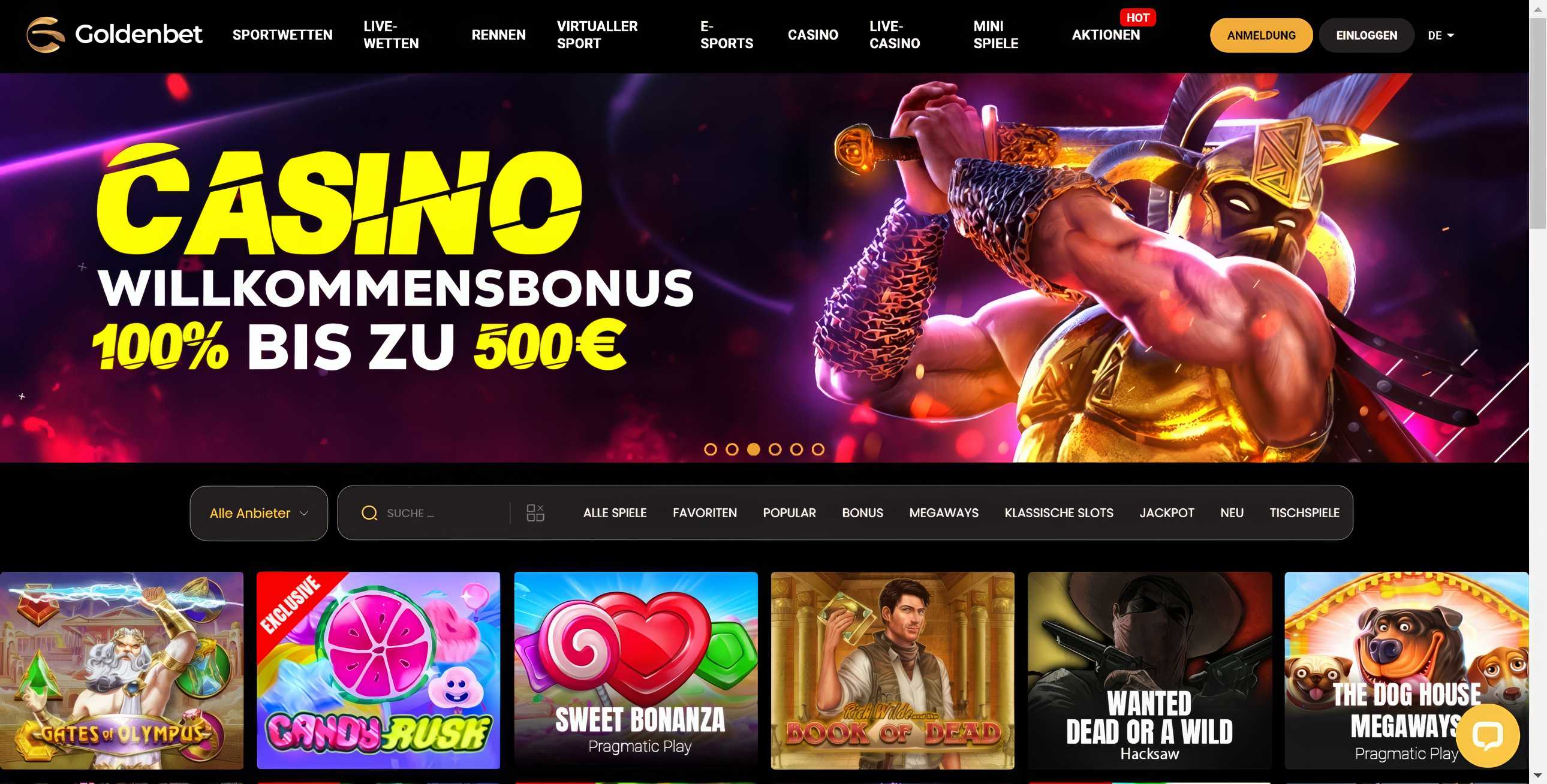 Goldenbet desktop screenshot 1
